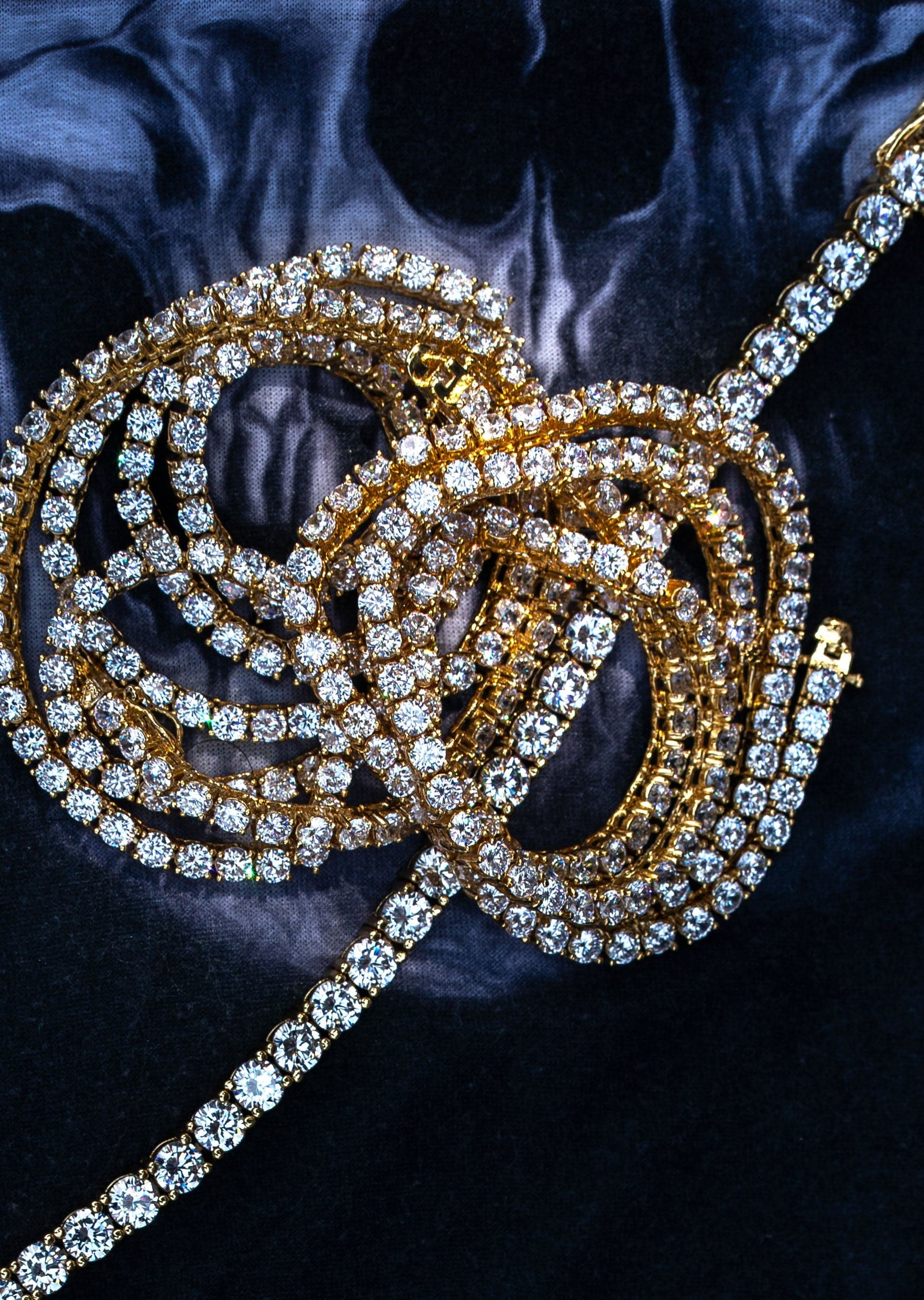 Gold Plated Tennis Chains ( 4 MM ) & Tennis Bracelet - Image 2