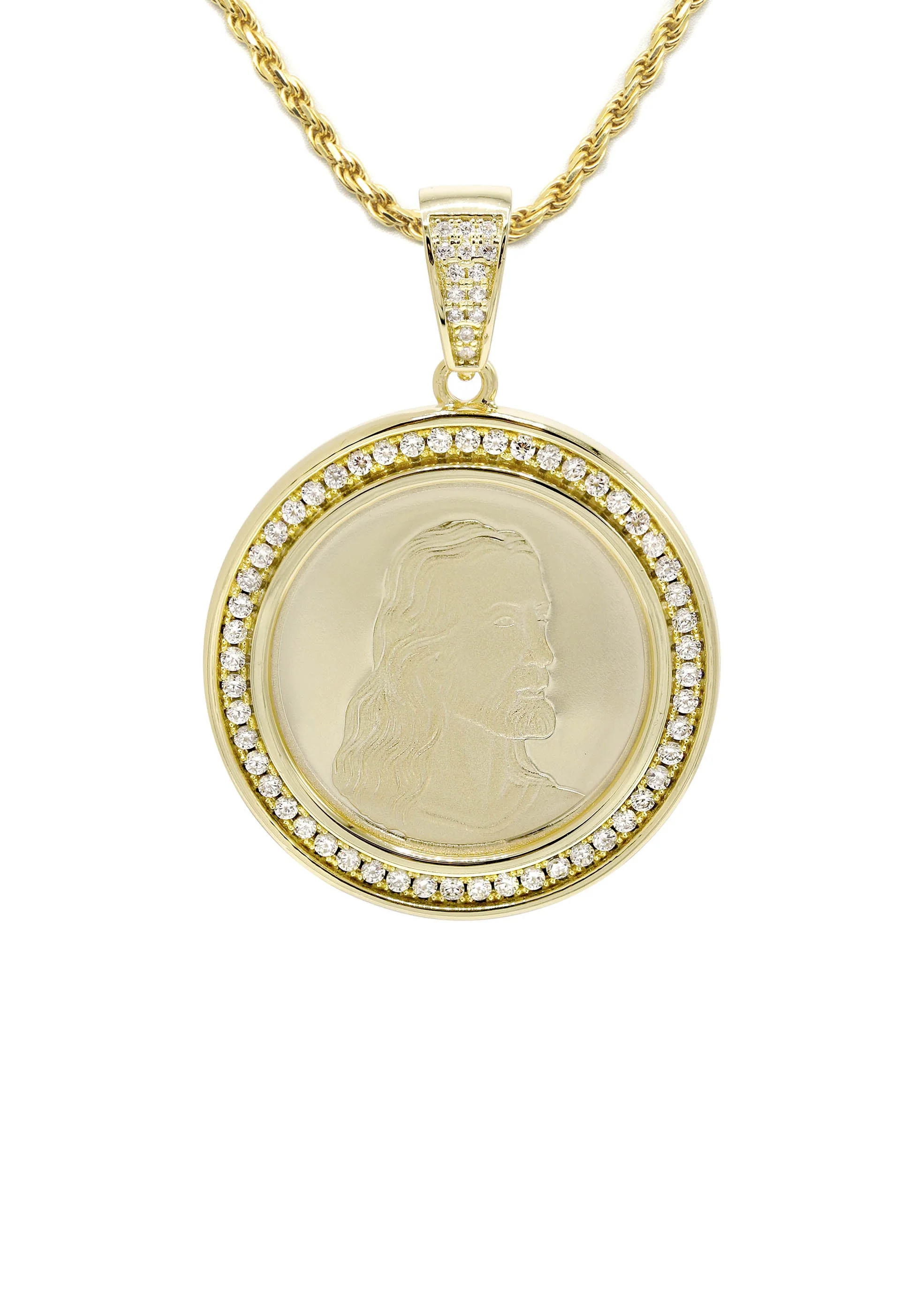 Silver Necklace - Gold Jesus Necklace | 18.6 Grams - Image 2