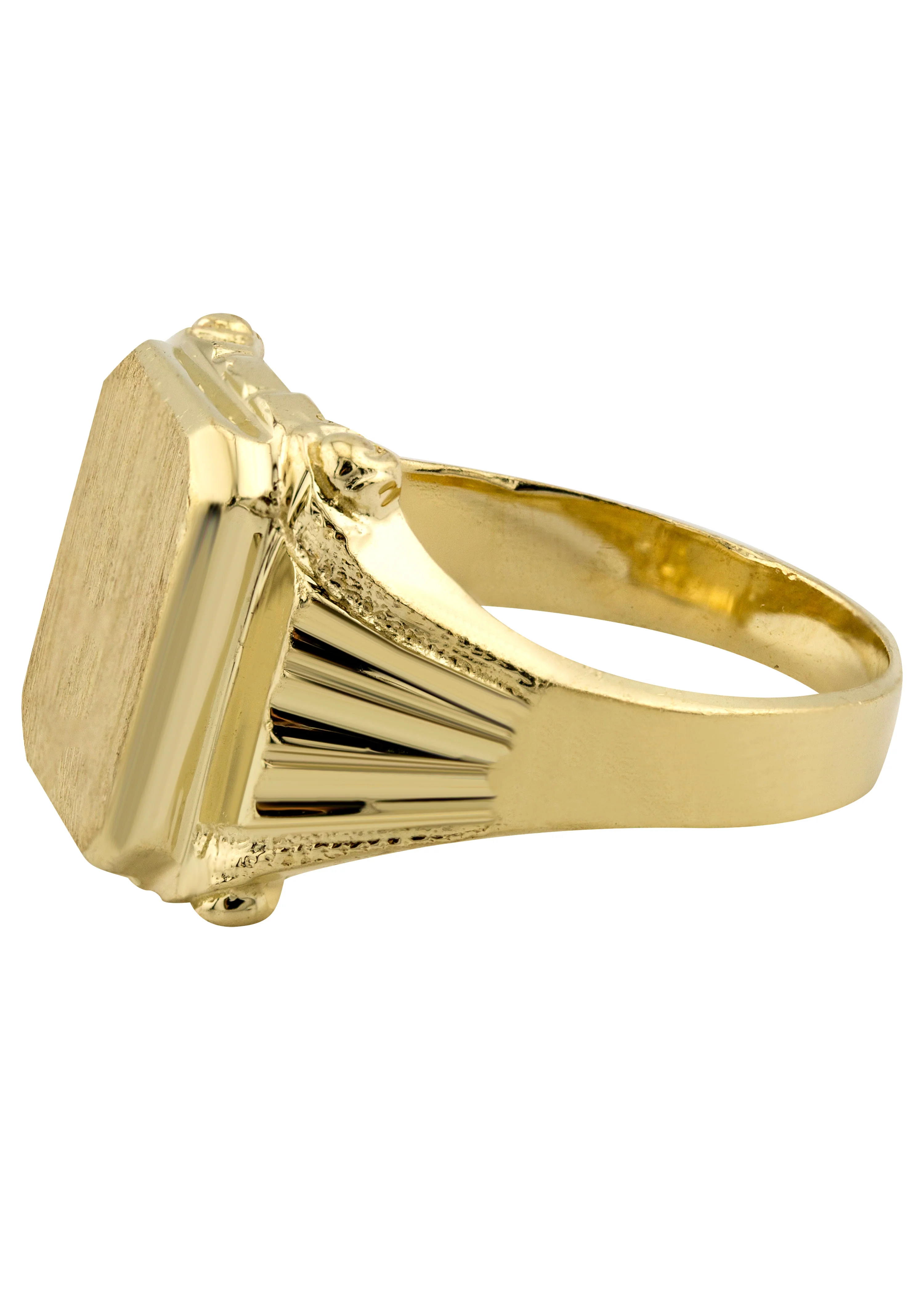 Mens Signet Ring - 10K Gold | 6 Grams - Image 2