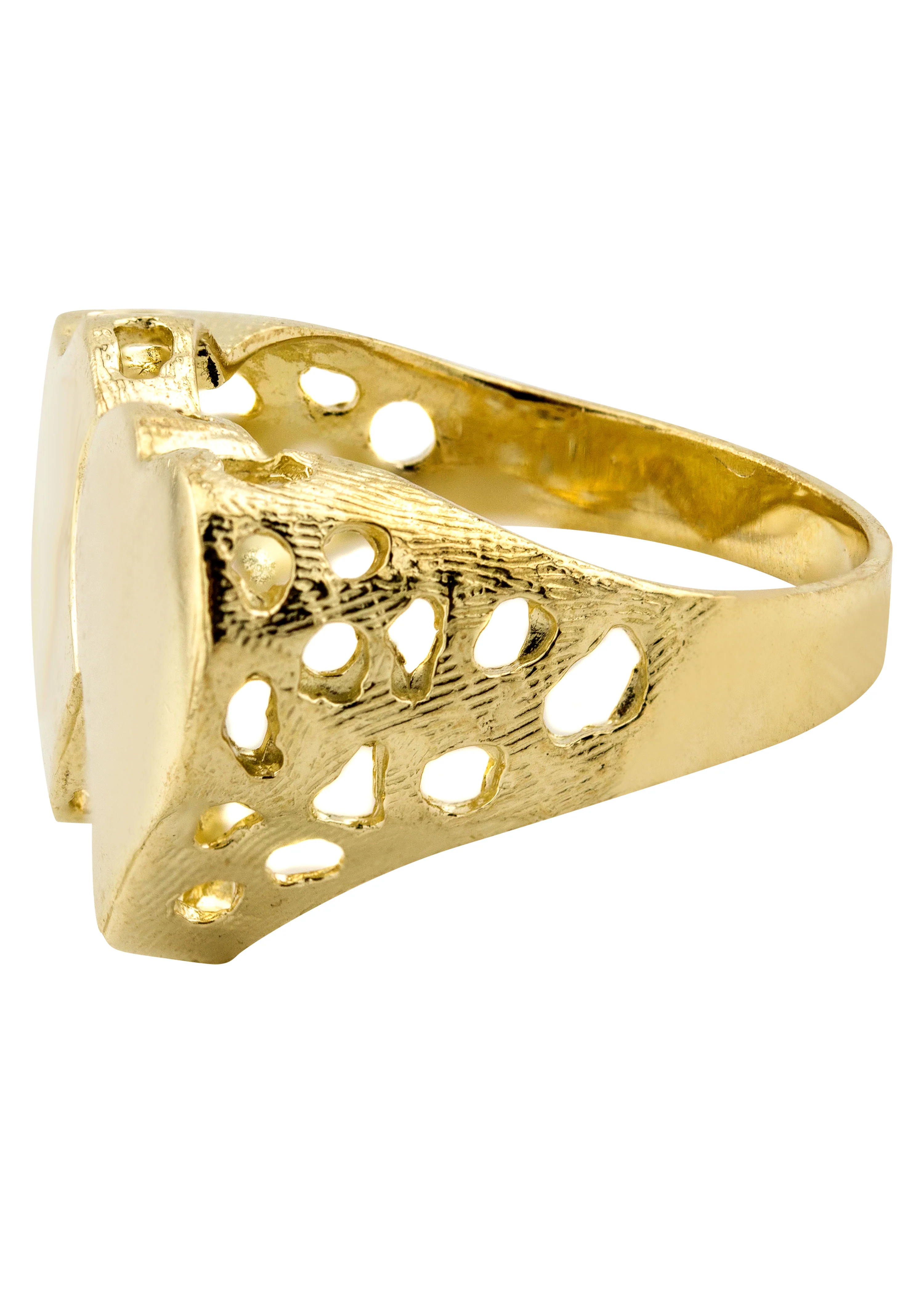 Mens Hearts Signet Ring - 10K Gold | 7 Grams - Image 2