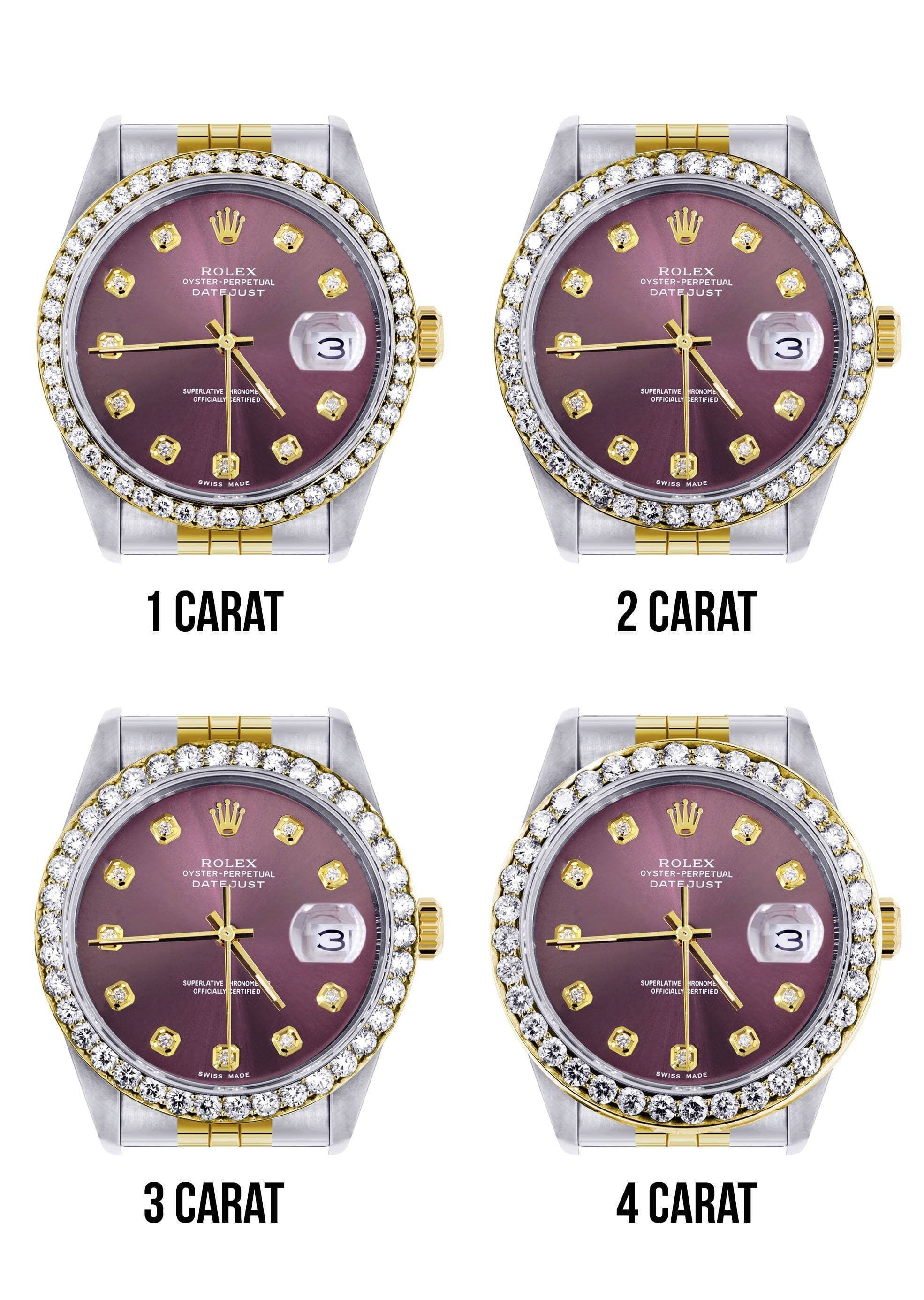 116233 | Hidden Clasp | Diamond Rolex Datejust Watch | 36Mm | Purple Dial | Jubilee Band - Image 7