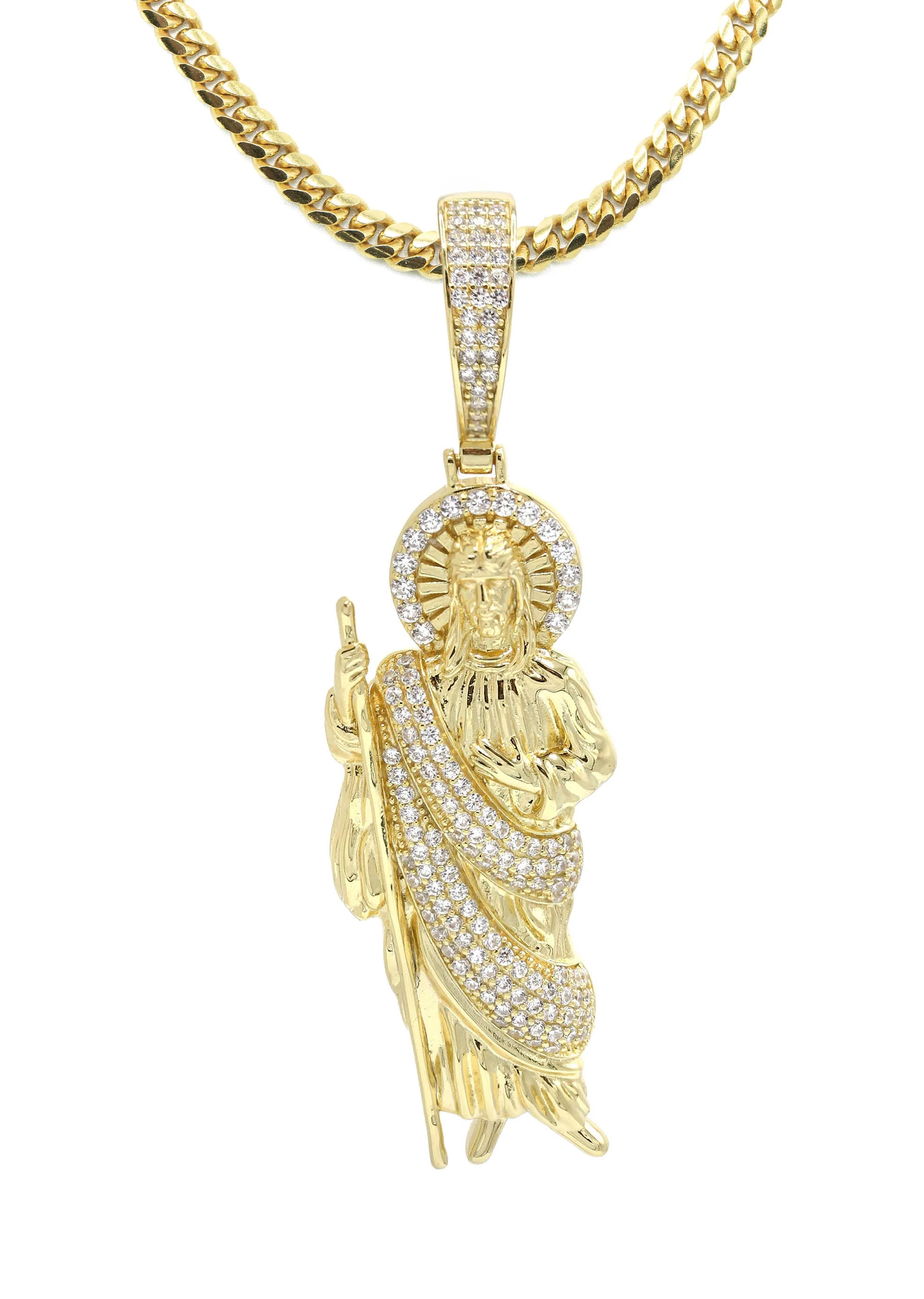Silver Necklace - Gold St. Jude Necklace | 37.5 Grams - Image 2