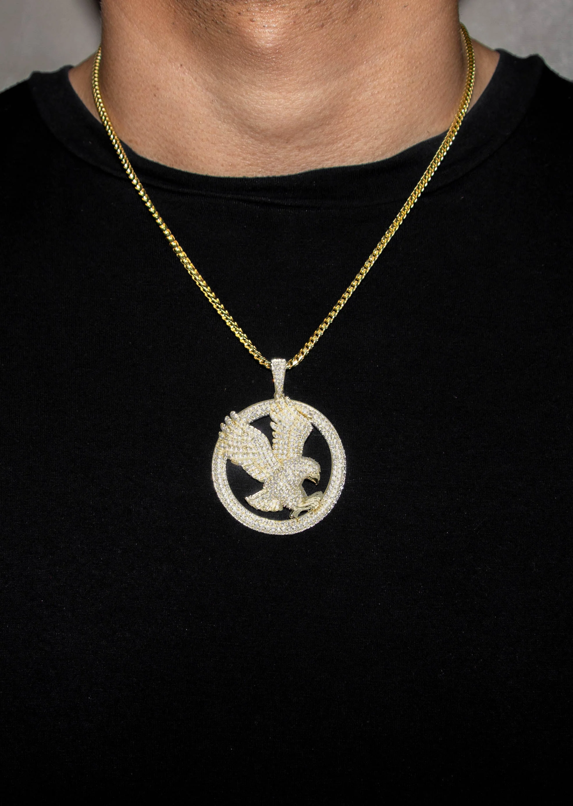 Silver Necklace - Gold Flying Eagle Tag Necklace | 27.8 Grams - Image 5