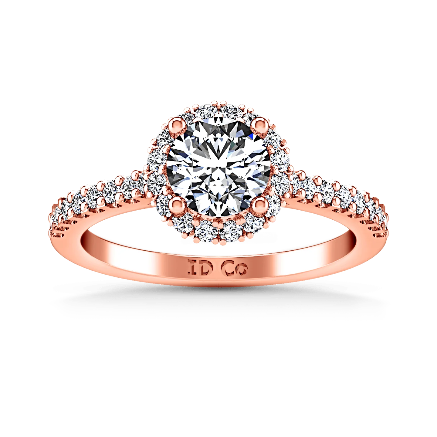 Halo Diamond Engagement Ring Bethany 14K Rose Gold