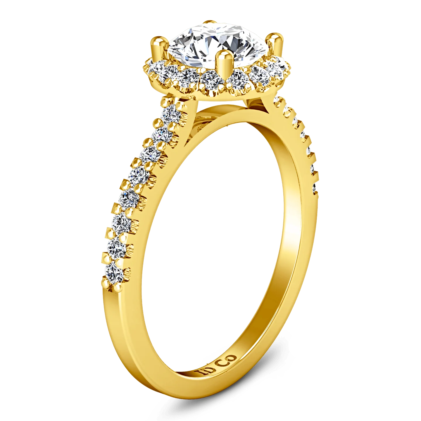 Halo Diamond  Engagement Ring Bethany 14K Yellow Gold - Image 2