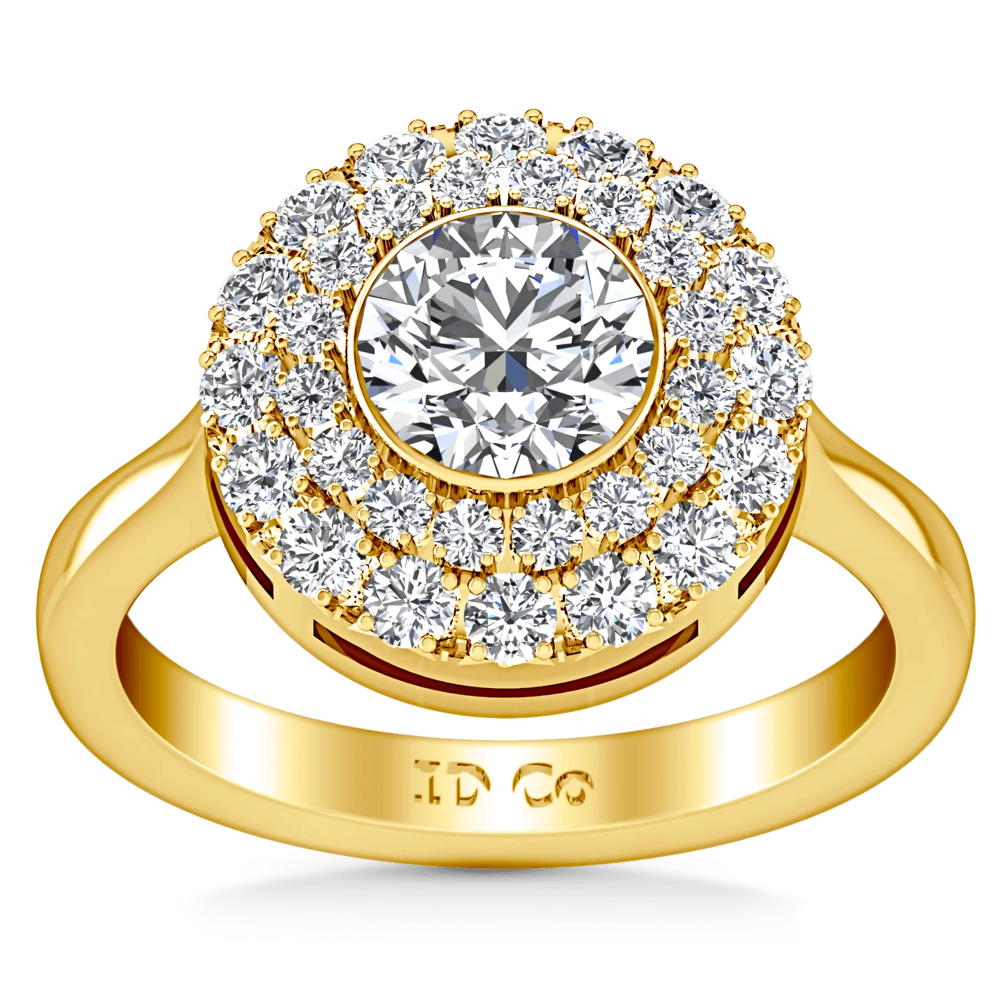 Halo Diamond Engagement Ring Mandy 14K Yellow Gold