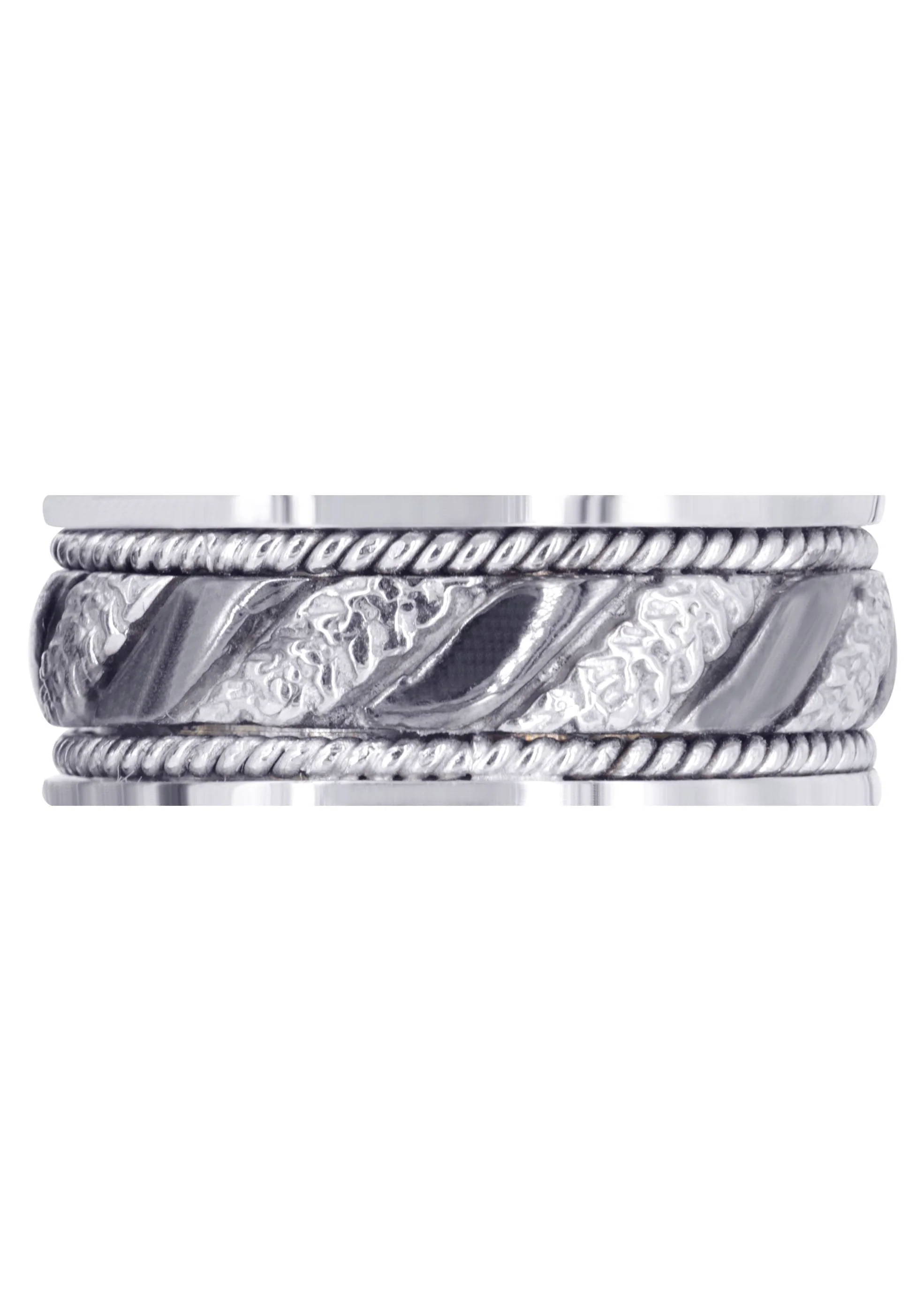Hand Woven Mens Engagement Ring | High Polish Finish (Jayceon) - Image 2