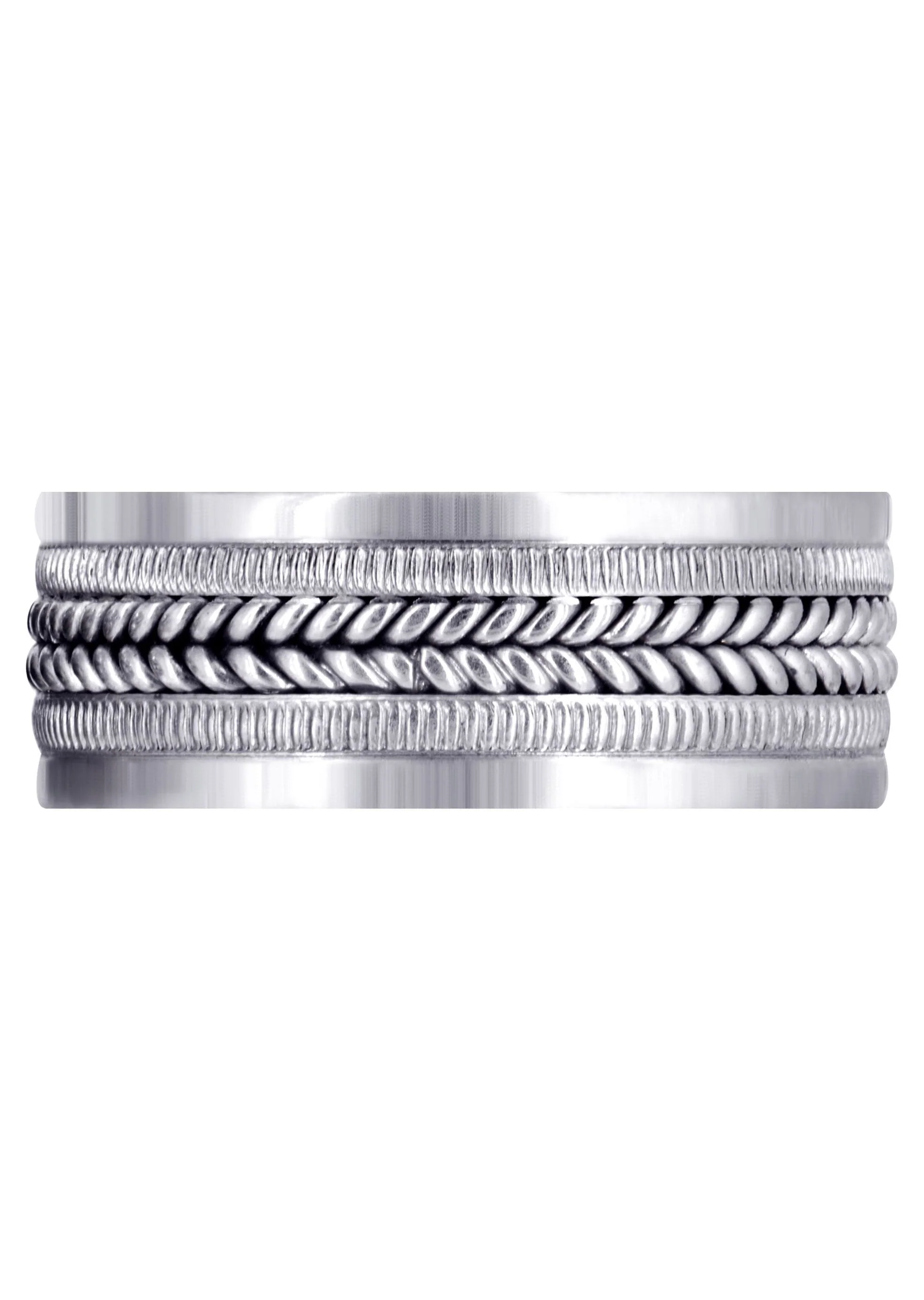 Hand Woven Mens Wedding Band | High Polish Finish (Alan) - Image 2