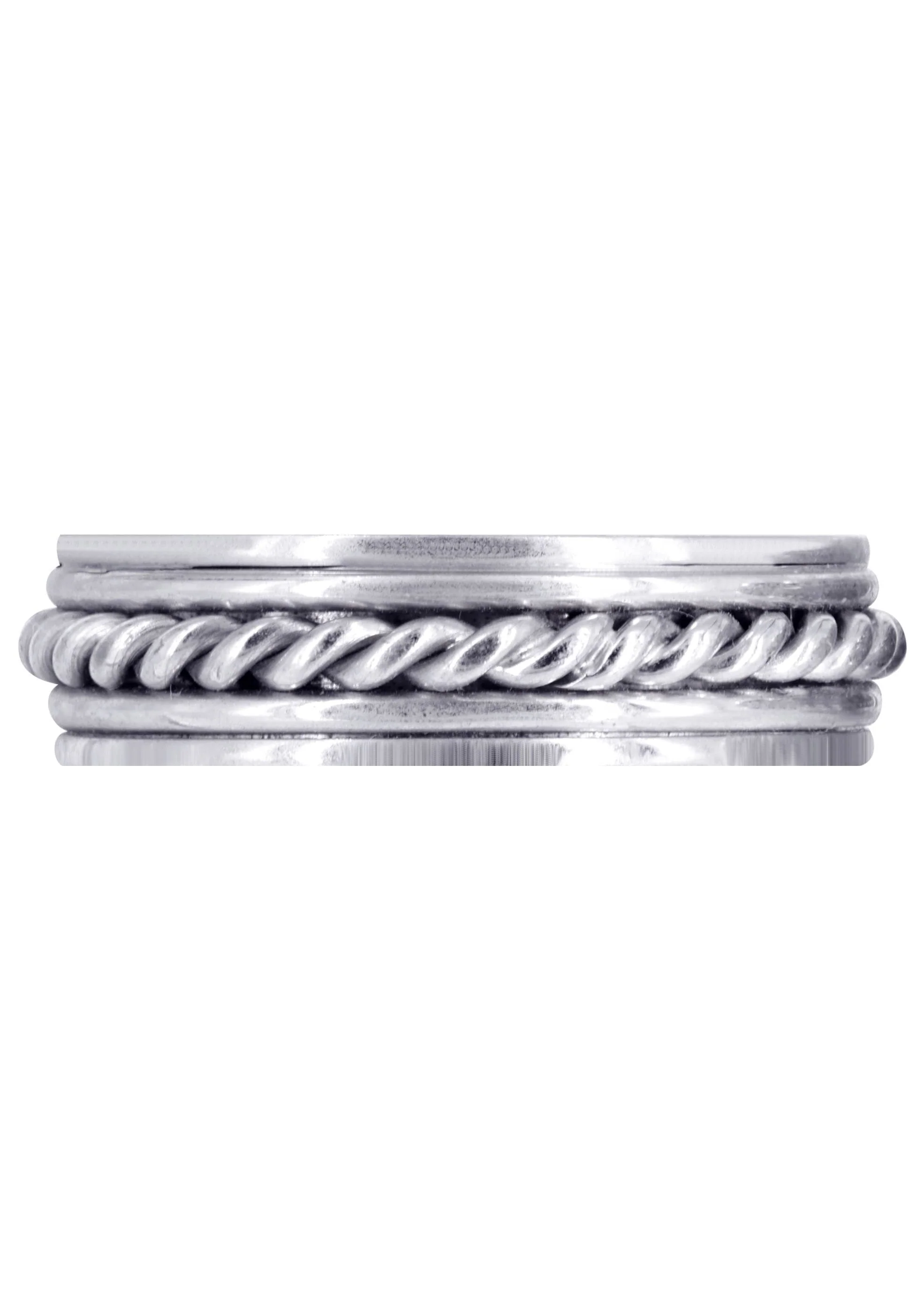 Hand Woven Unique Mens Wedding Band | High Polish Finish (King) - Image 3