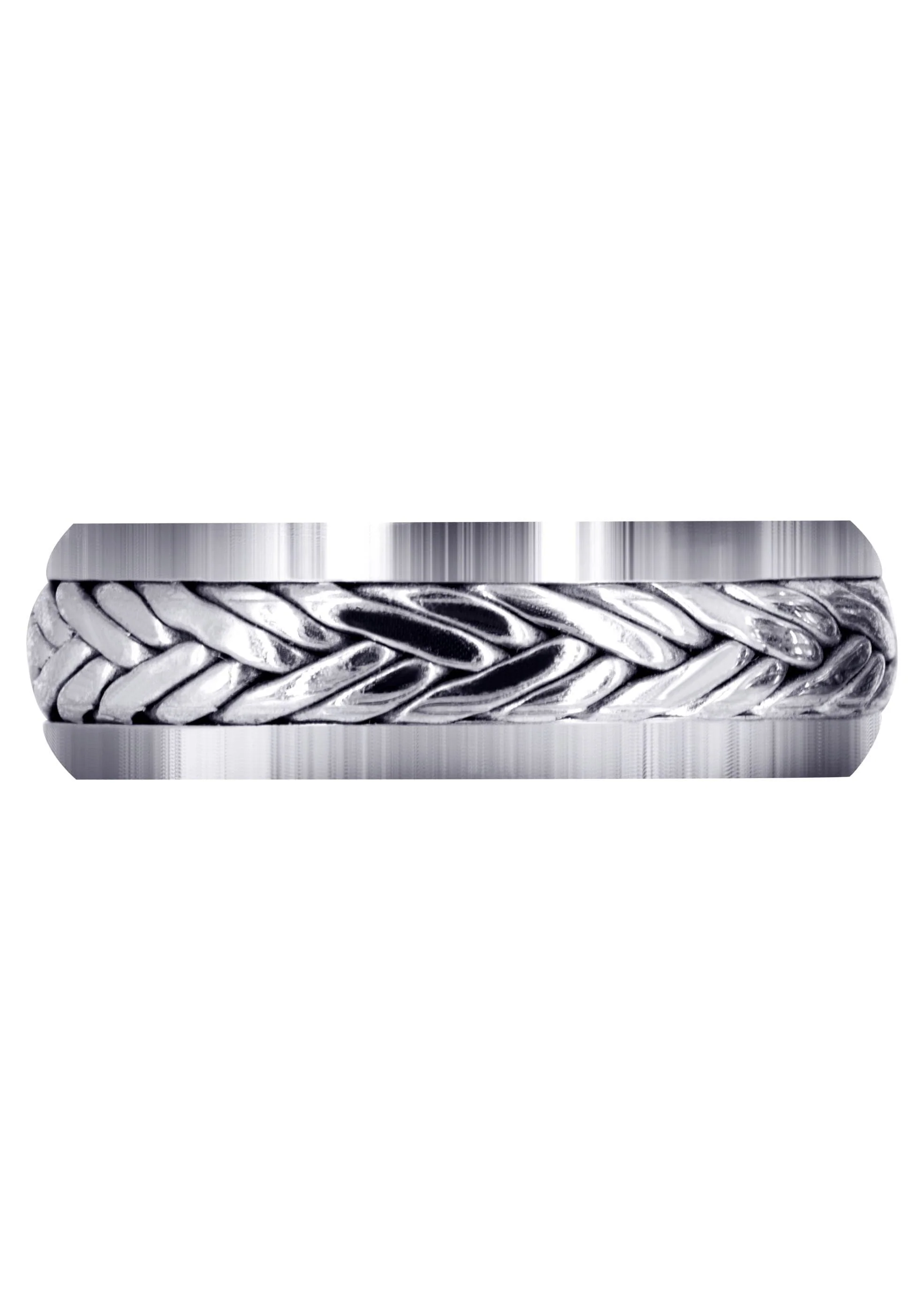 Hand Woven Mens Wedding Band | High Polish Finish (Ryker) - Image 2