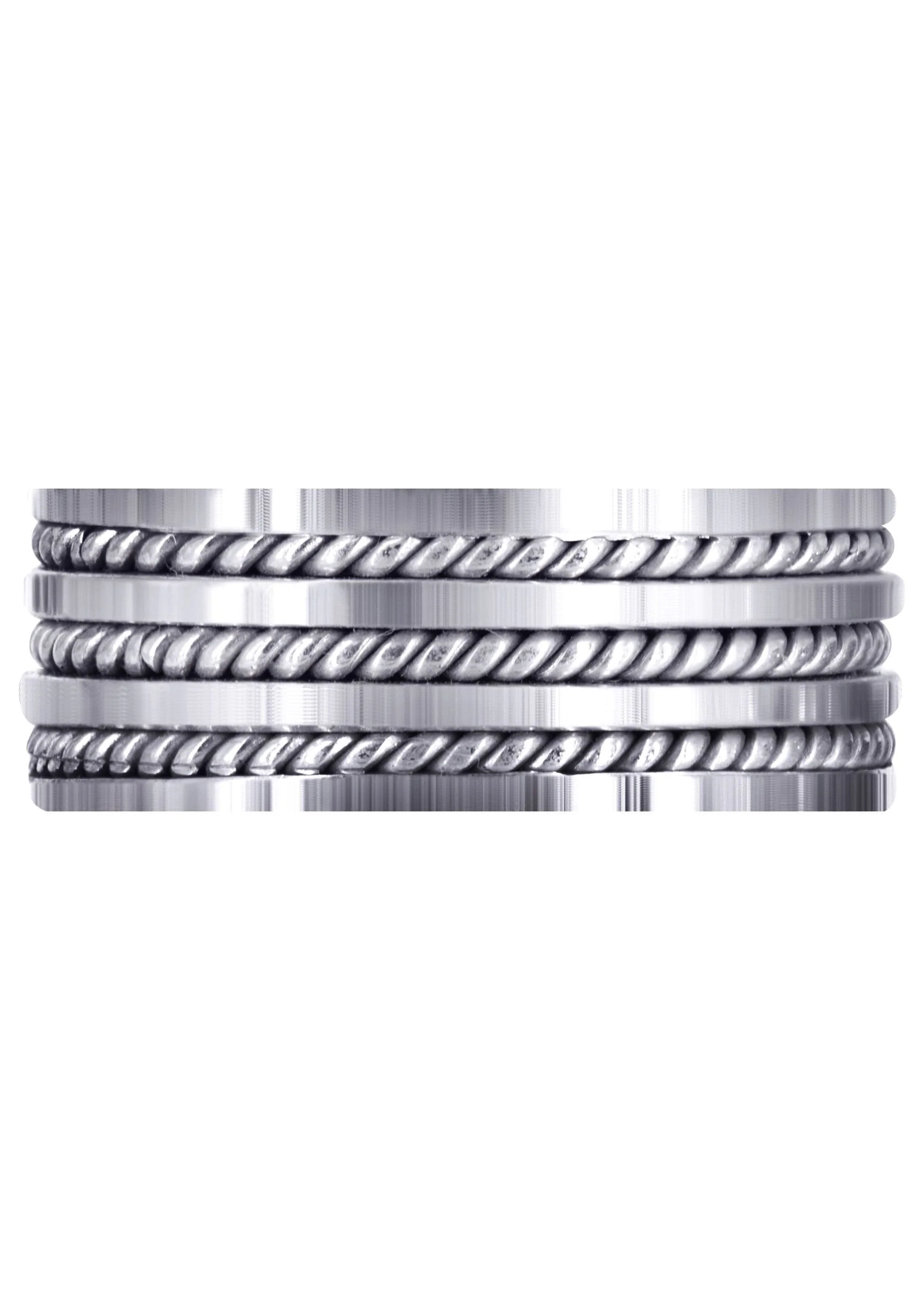 Hand Woven Unique Mens Wedding Band | High Polish Finish (Ezekiel) - Image 2
