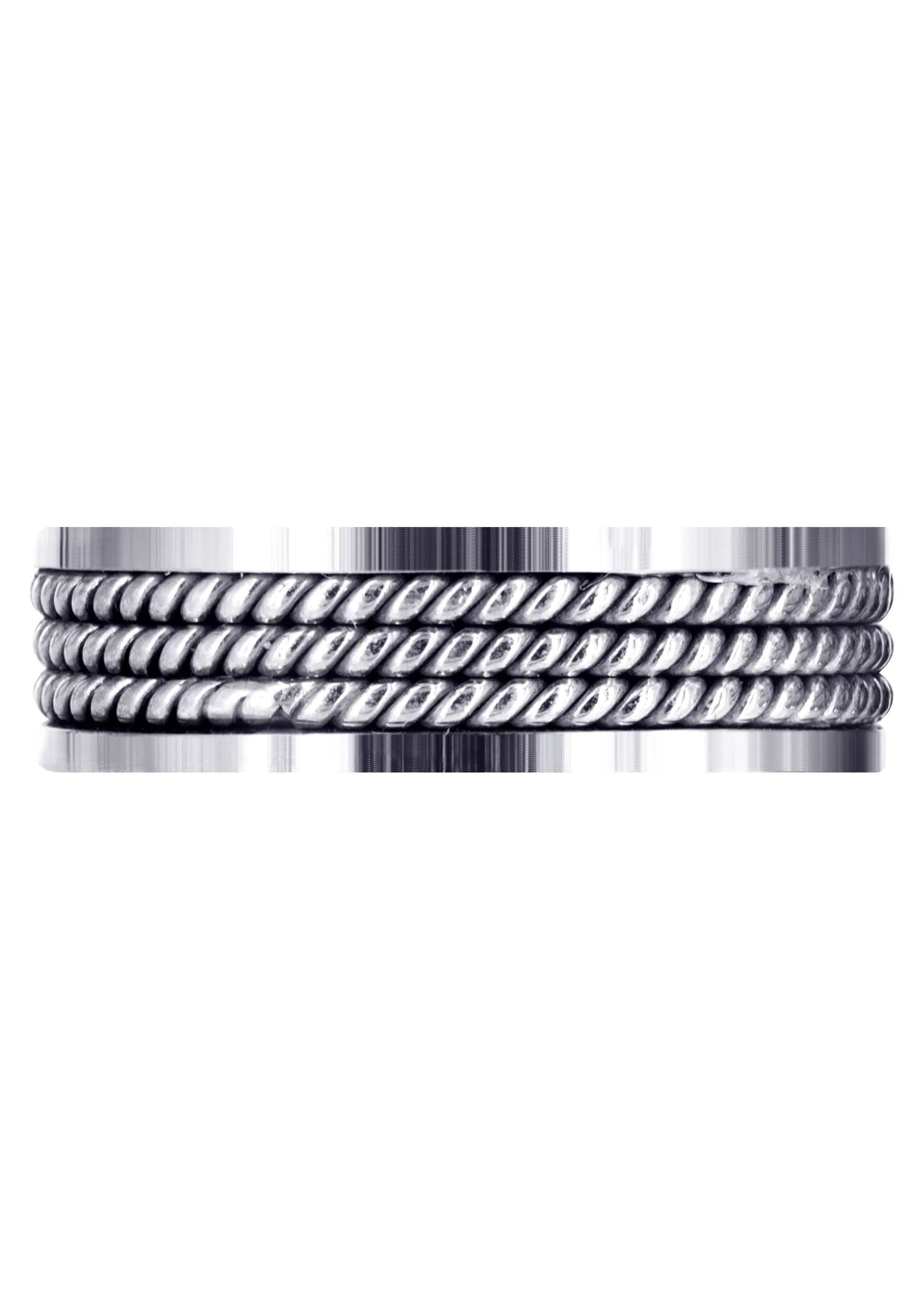 Hand Woven Mens Wedding Band | High Polish Finish (Maxwell) - Image 2