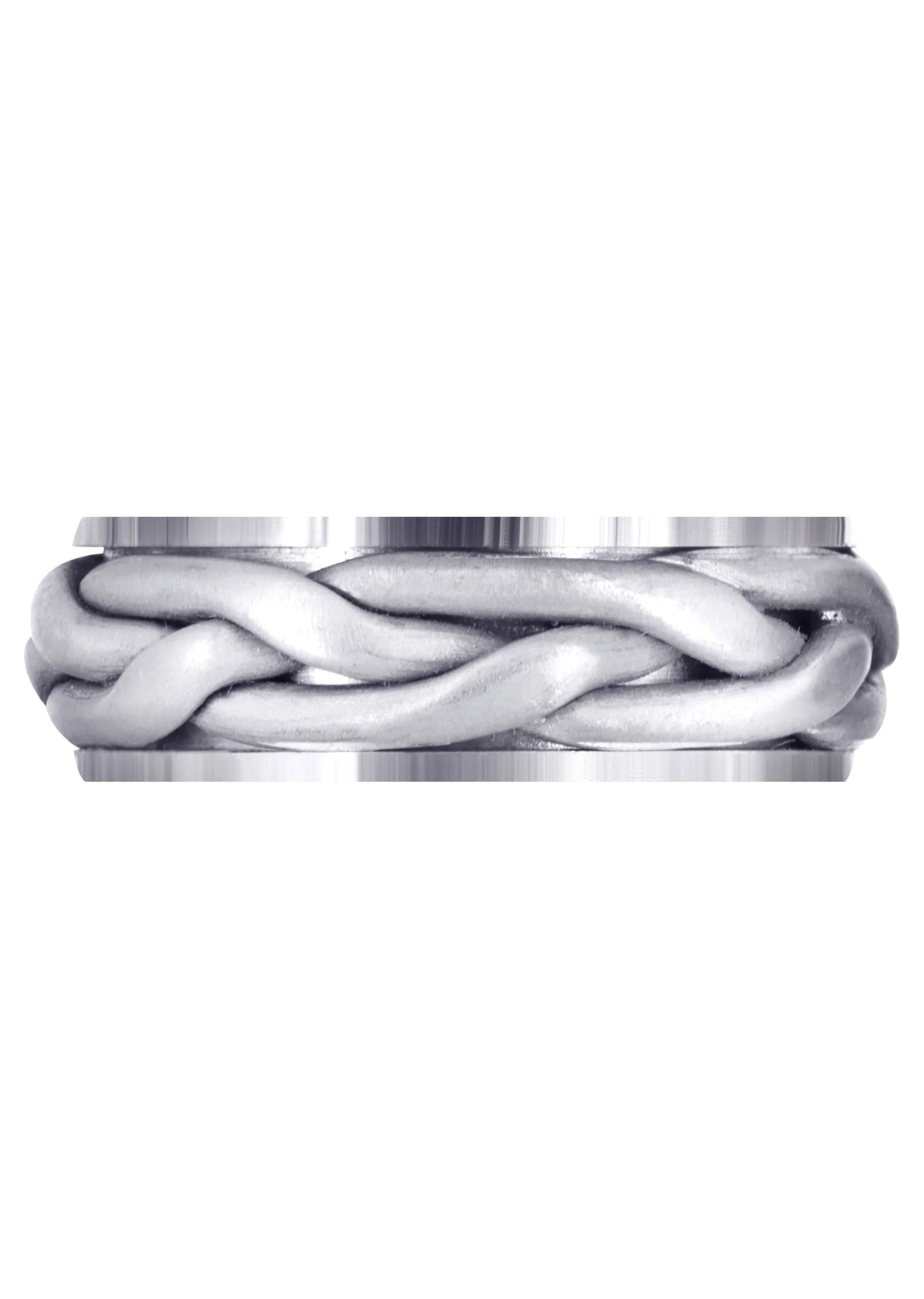 Hand Woven Mens Wedding Band | Satin Finish (Abraham) - Image 2