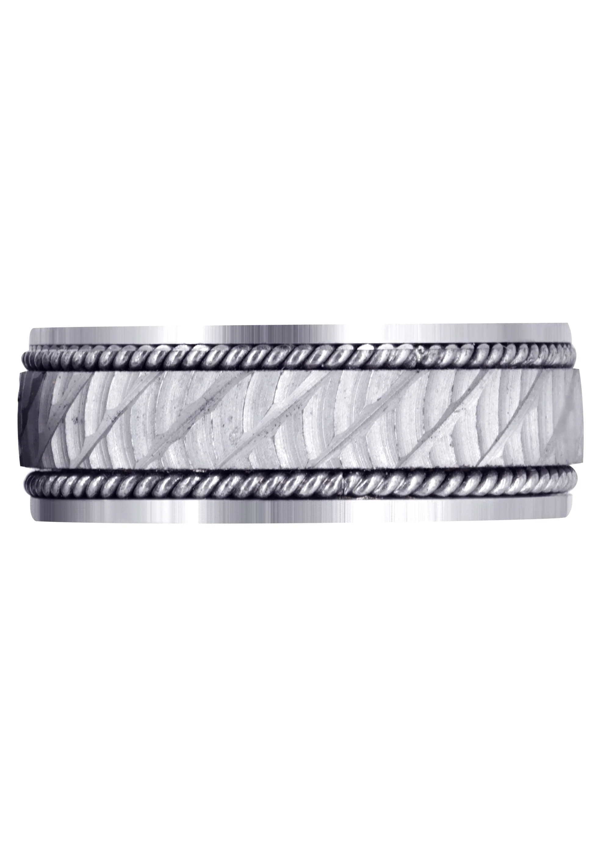 Hand Woven Mens Wedding Band | Satin Finish (Ashton) - Image 3
