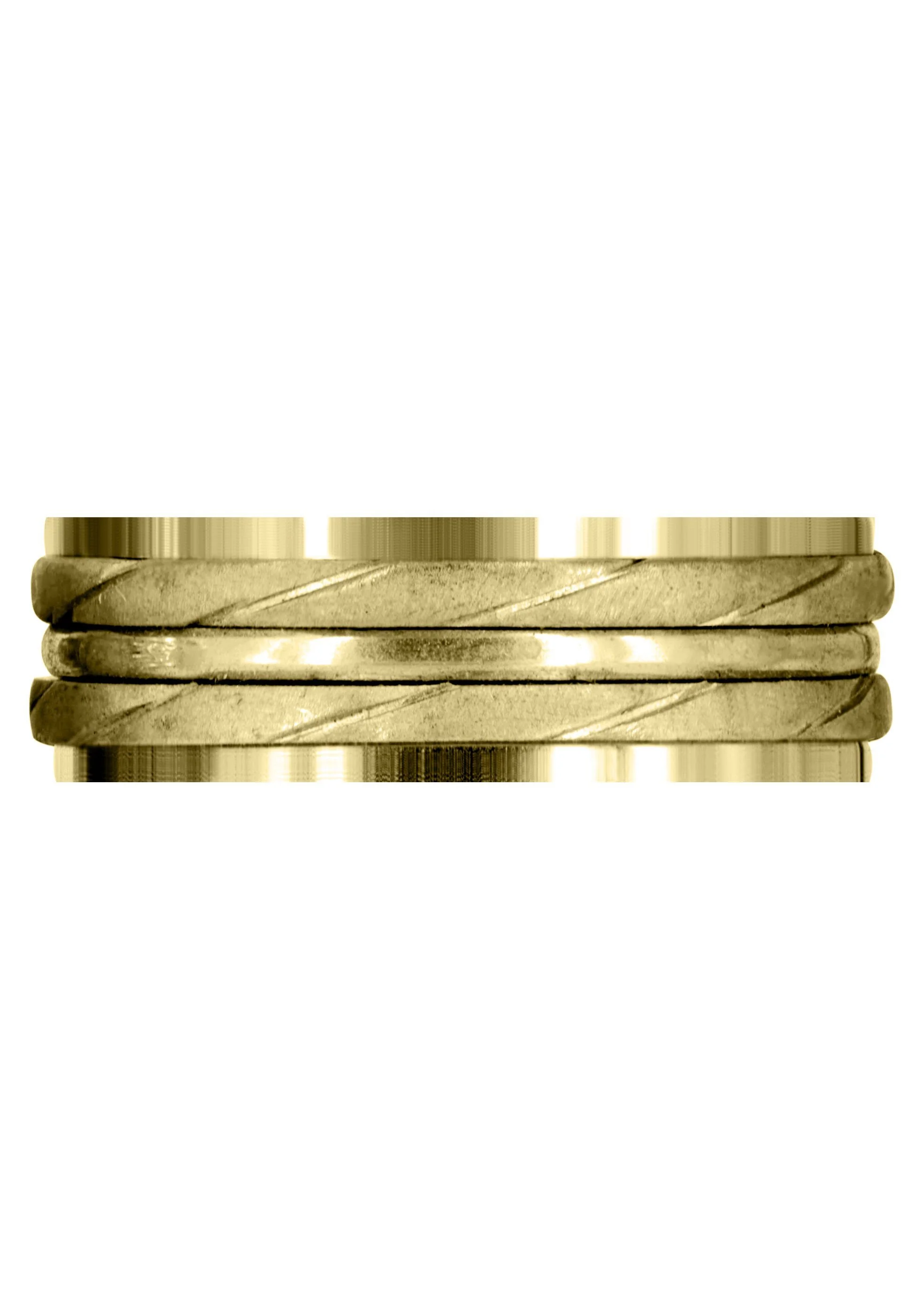 Yellow Gold Hand Woven Mens Wedding Band | Cross Satin Finish - Image 2