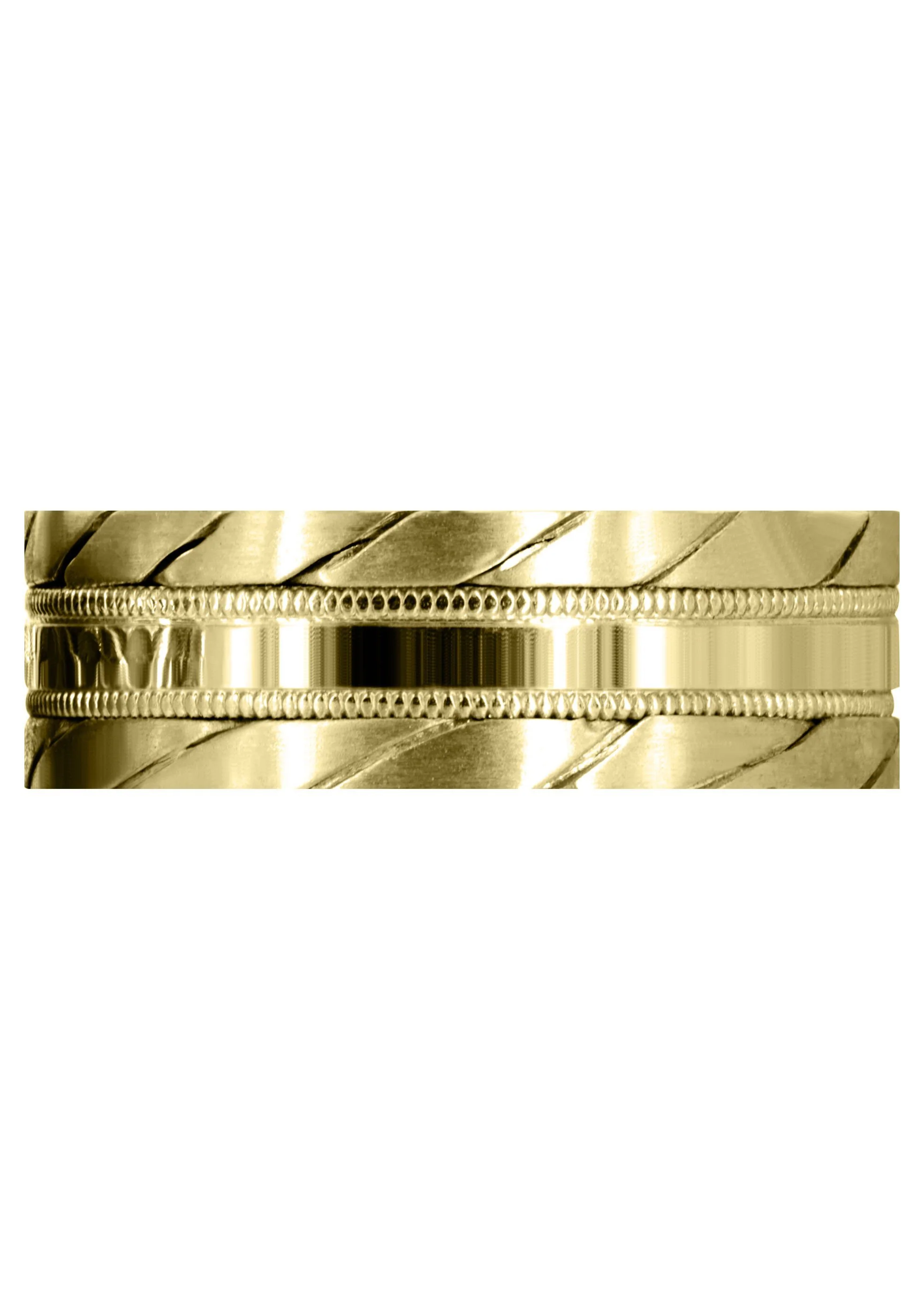 Yellow Gold Hand Woven Mens Wedding Band | Satin Finish (Avery) - Image 3