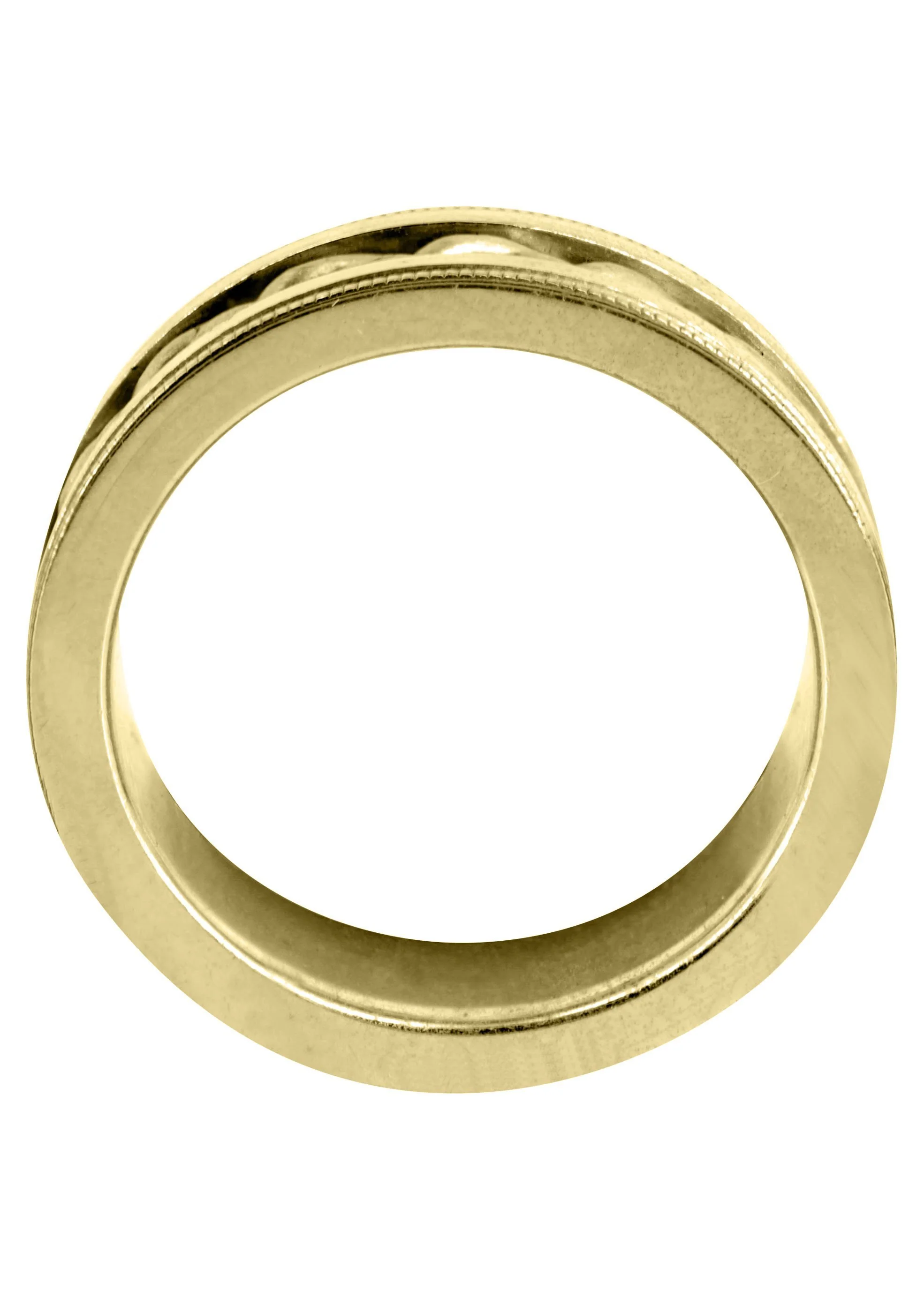 Yellow Gold Hand Woven Mens Wedding Band | Wire Matt Finish (Antonio) - Image 3