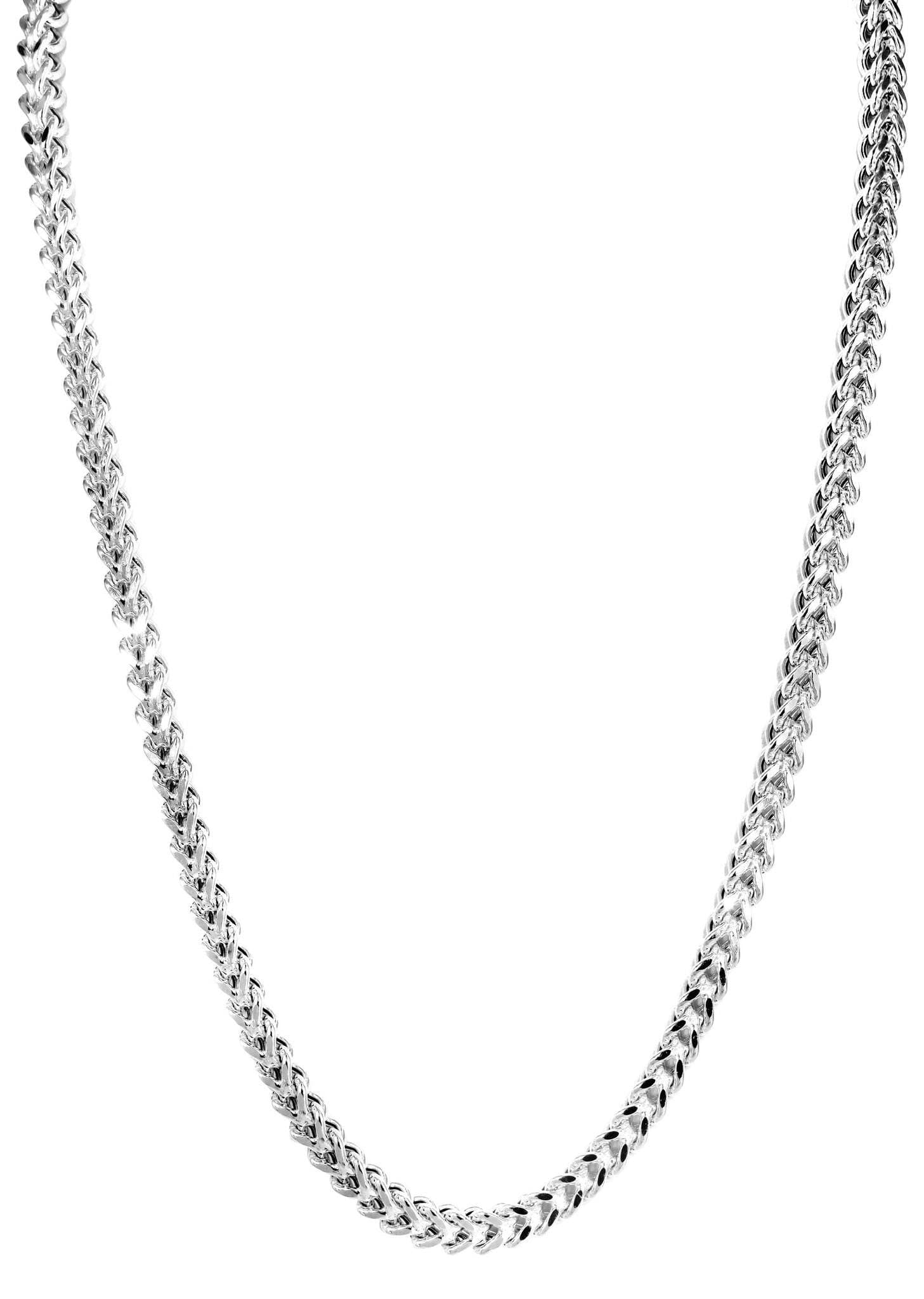 Mens Semi Solid Franco Chain 10K White Gold - Image 3