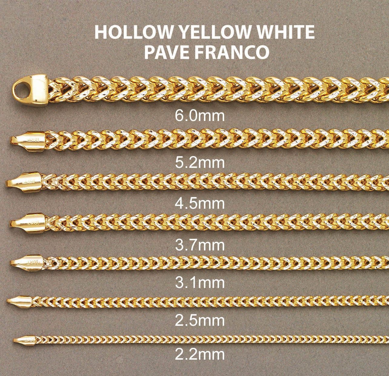 14K Gold Bracelet Semi Solid Franco Diamond Cut - Image 4