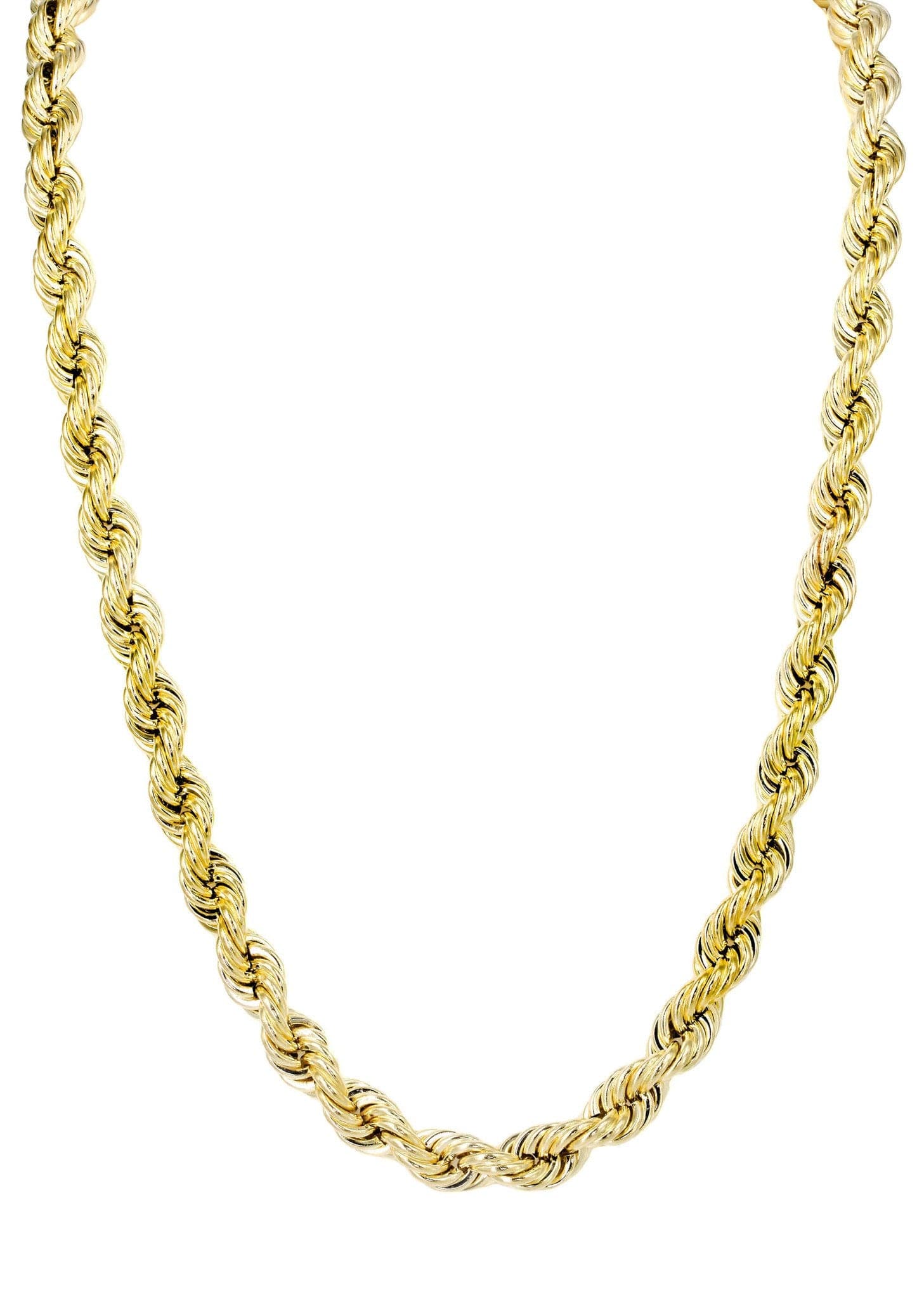 Mens Semi Solid  Rope Chain 10K Gold - Image 3