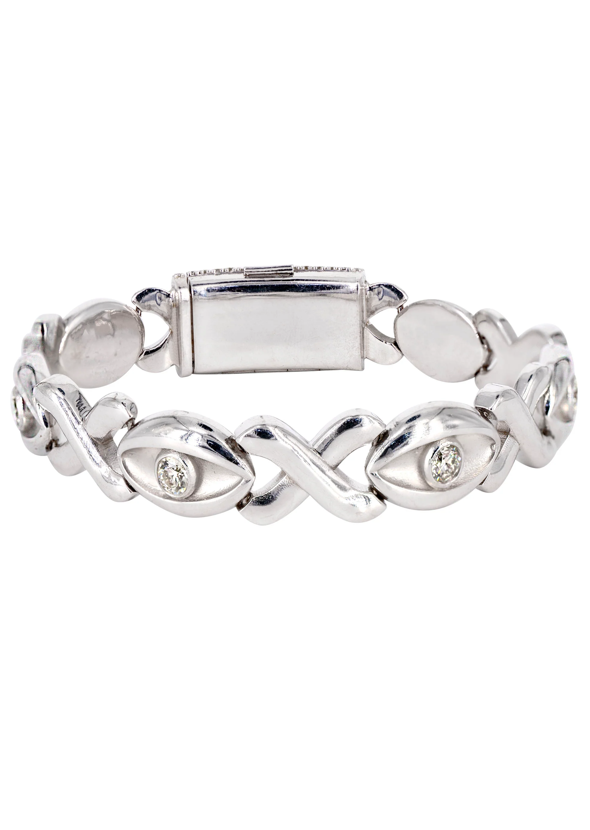 High End Jewelry - Diamond Evil Eye Bracelet - Image 5