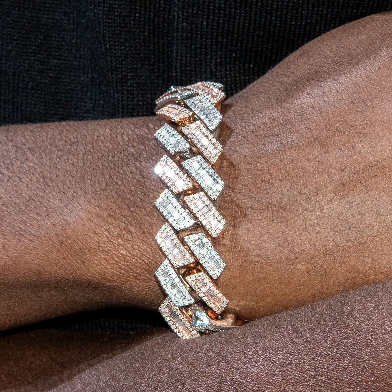High End Jewelry - Iced Out Cuban Baguette Bracelet - Image 3