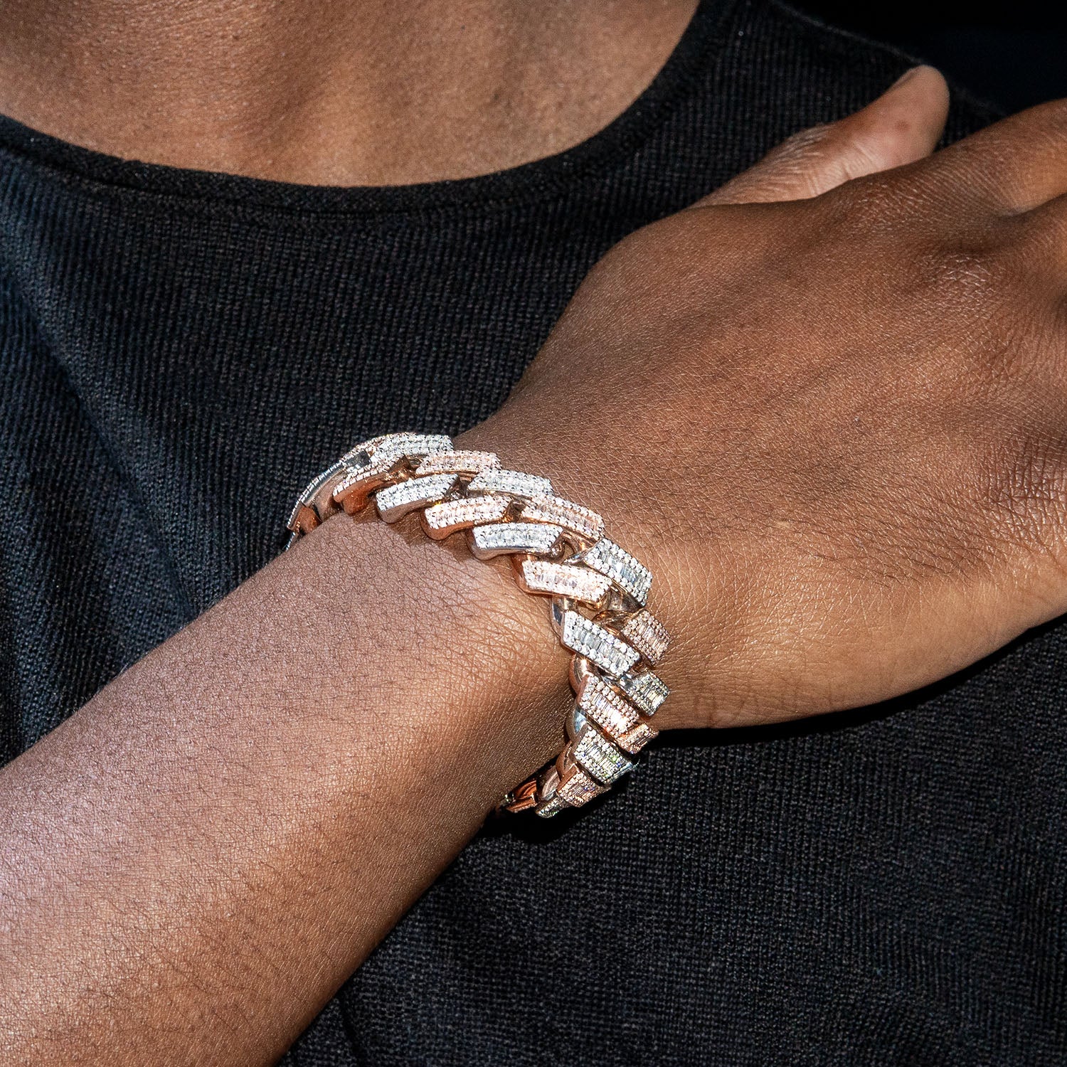 High End Jewelry - Iced Out Cuban Baguette Bracelet - Image 4