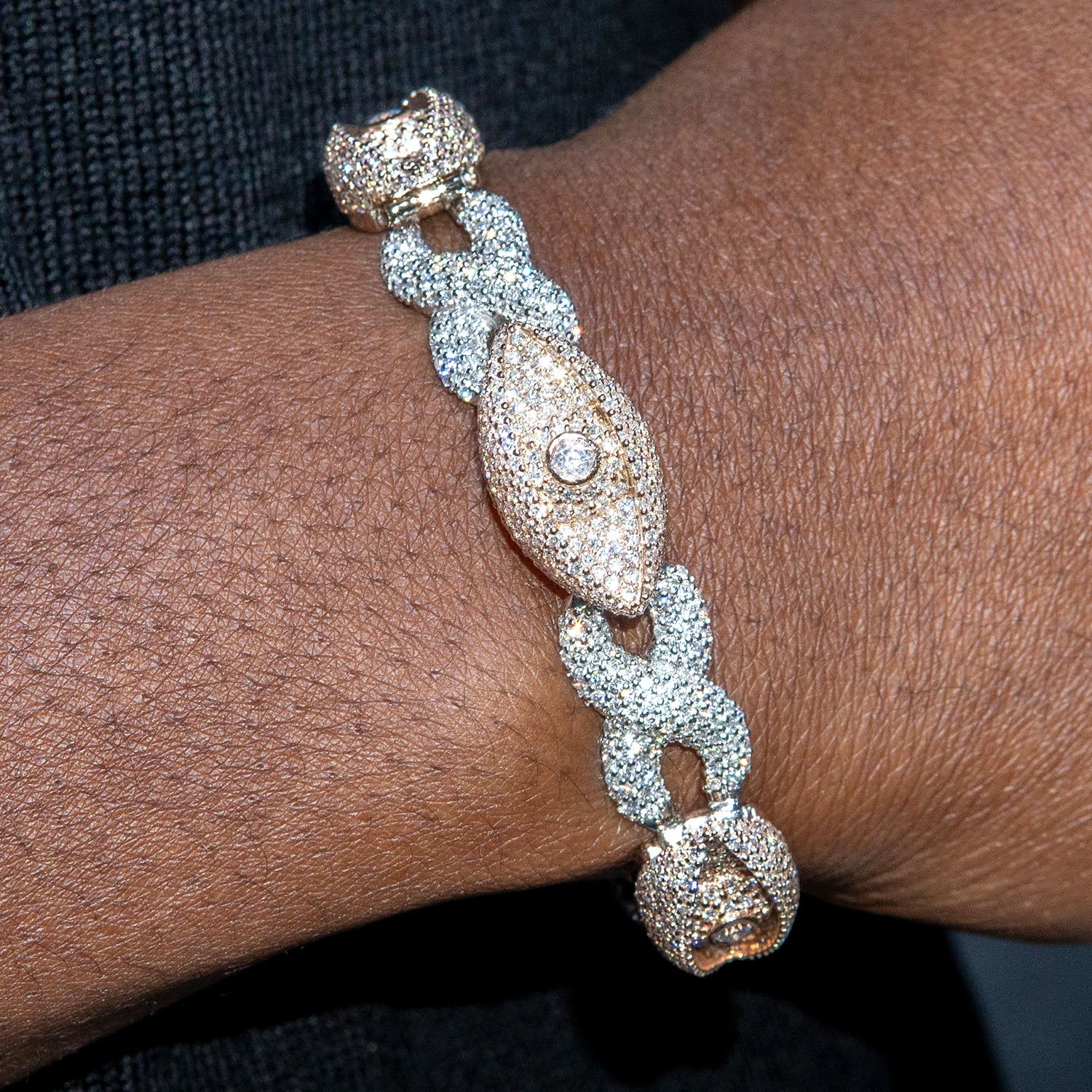 High End Jewelry - Iced Out Evil Eye Bracelet