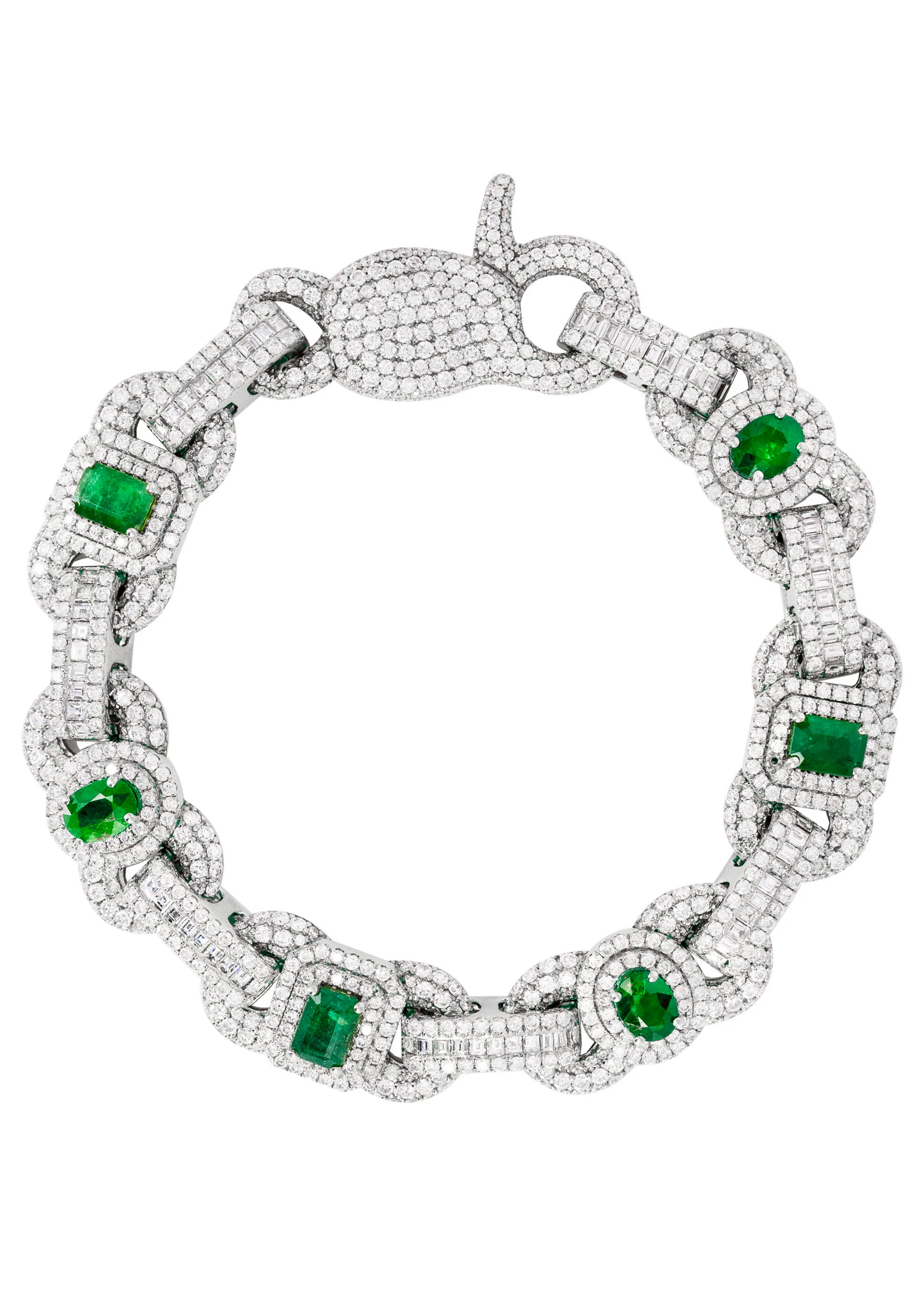 High End Jewelry - Iced Out Emerald Bracelet - Image 5