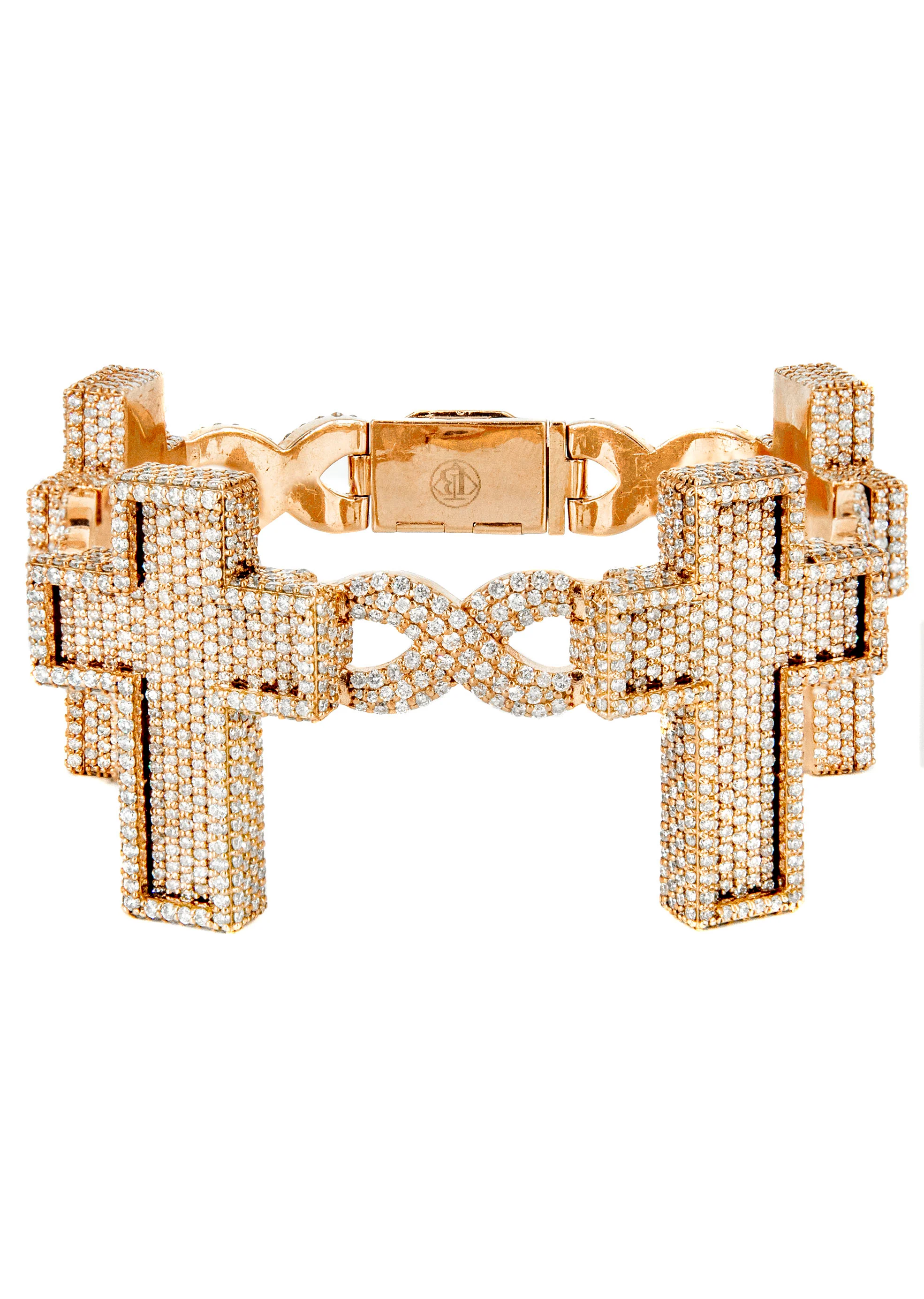High End Jewelry - Iced Out Diamond Cross Bracelet - Image 5