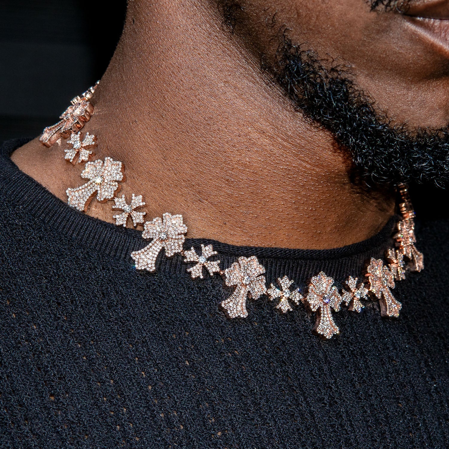 High End Jewelry - Iced Out Diamond Cross Chain - Image 2