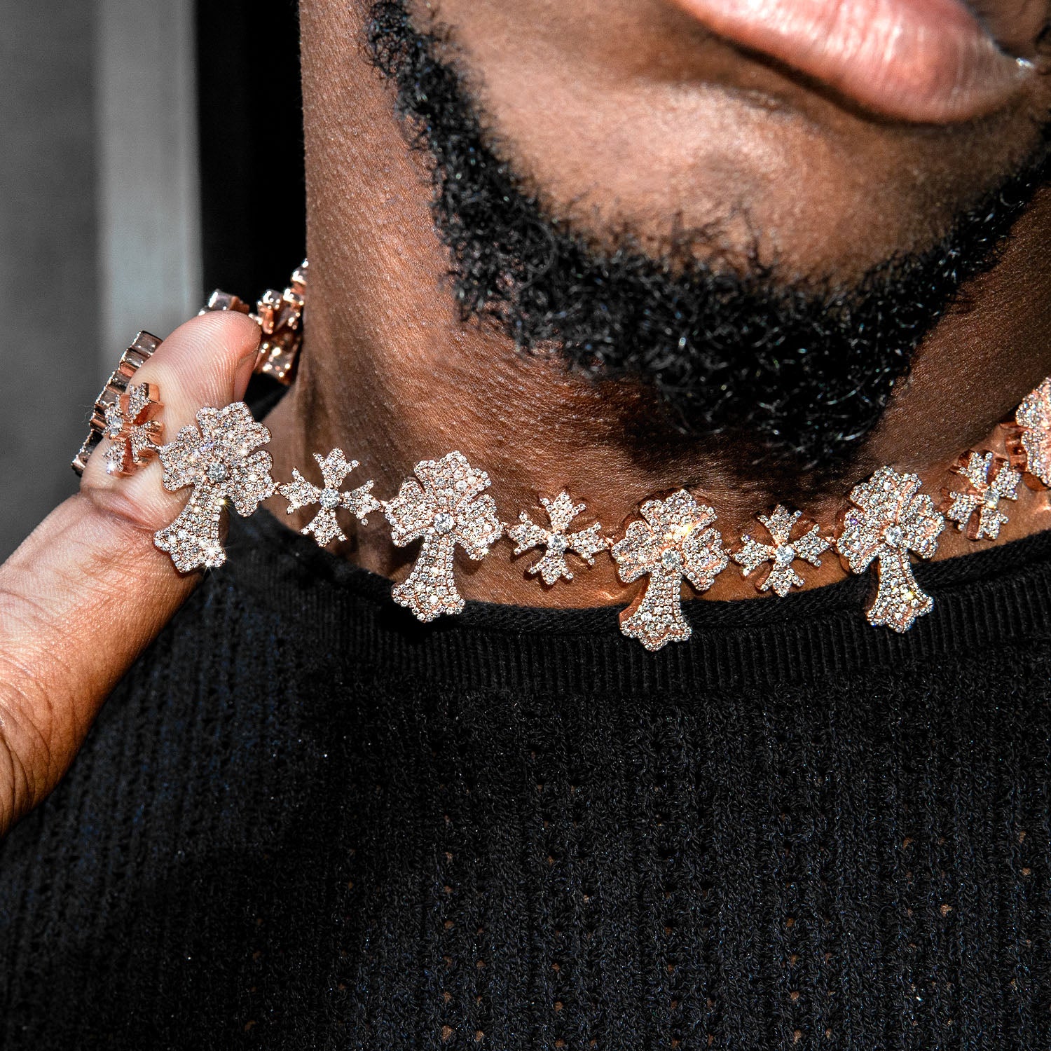 High End Jewelry - Iced Out Diamond Cross Chain - Image 3