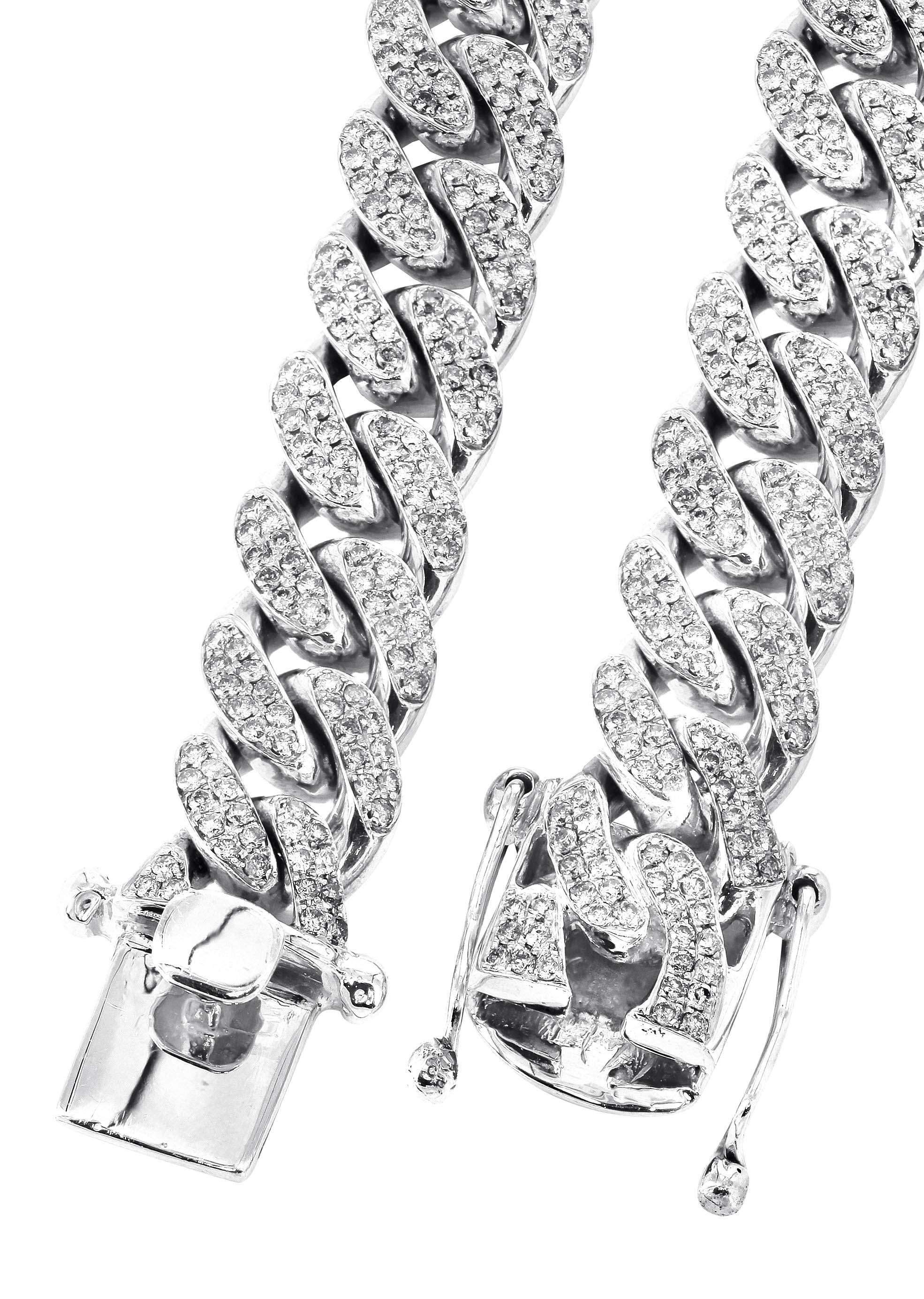 White Gold Iced Out Diamond Miami Cuban Link Chain Customizable (10MM-20MM) - Image 3
