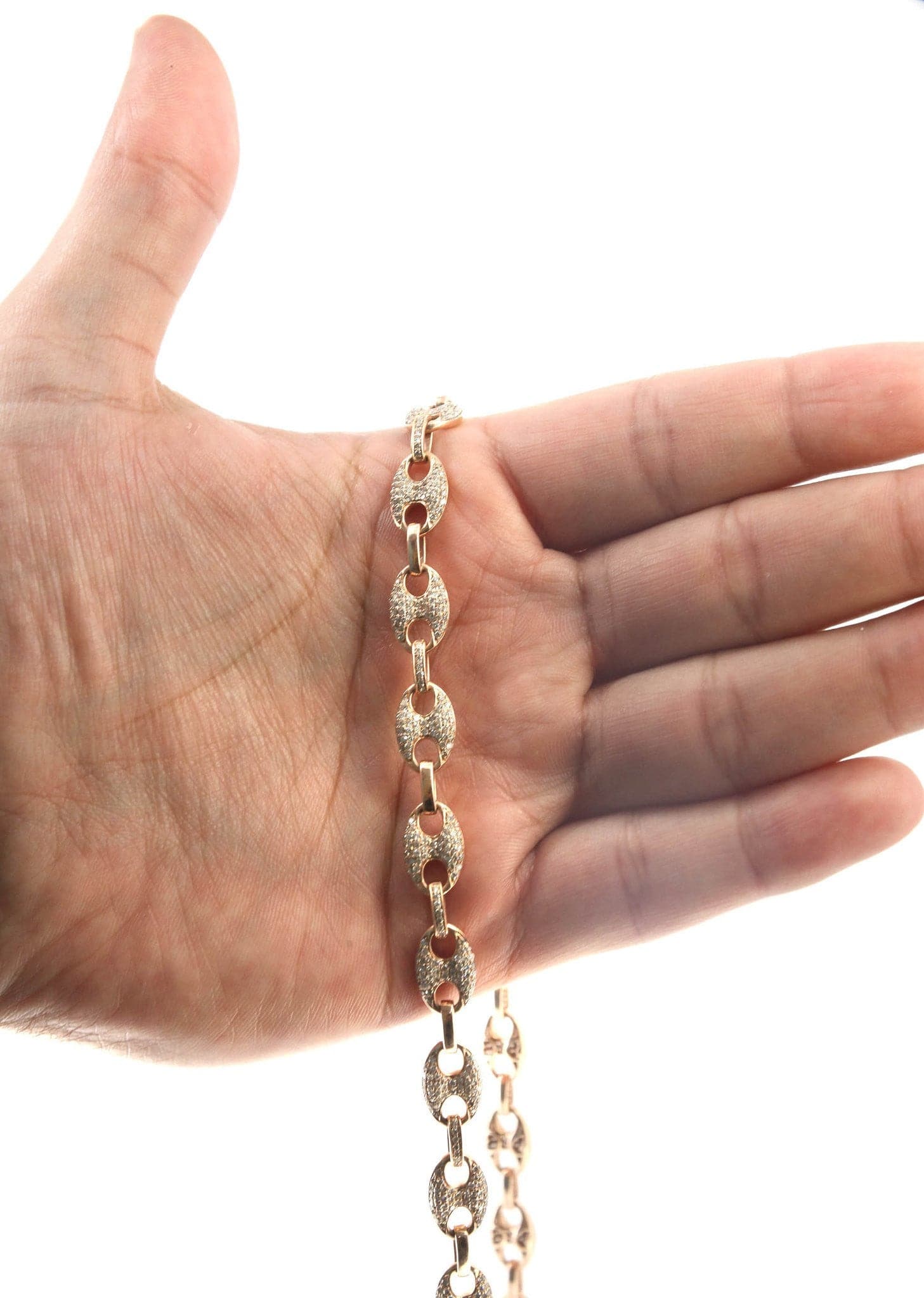Iced Out Puff Chain | 9.25 Carats | 9 Mm Width | 24 Inch Length - Image 5