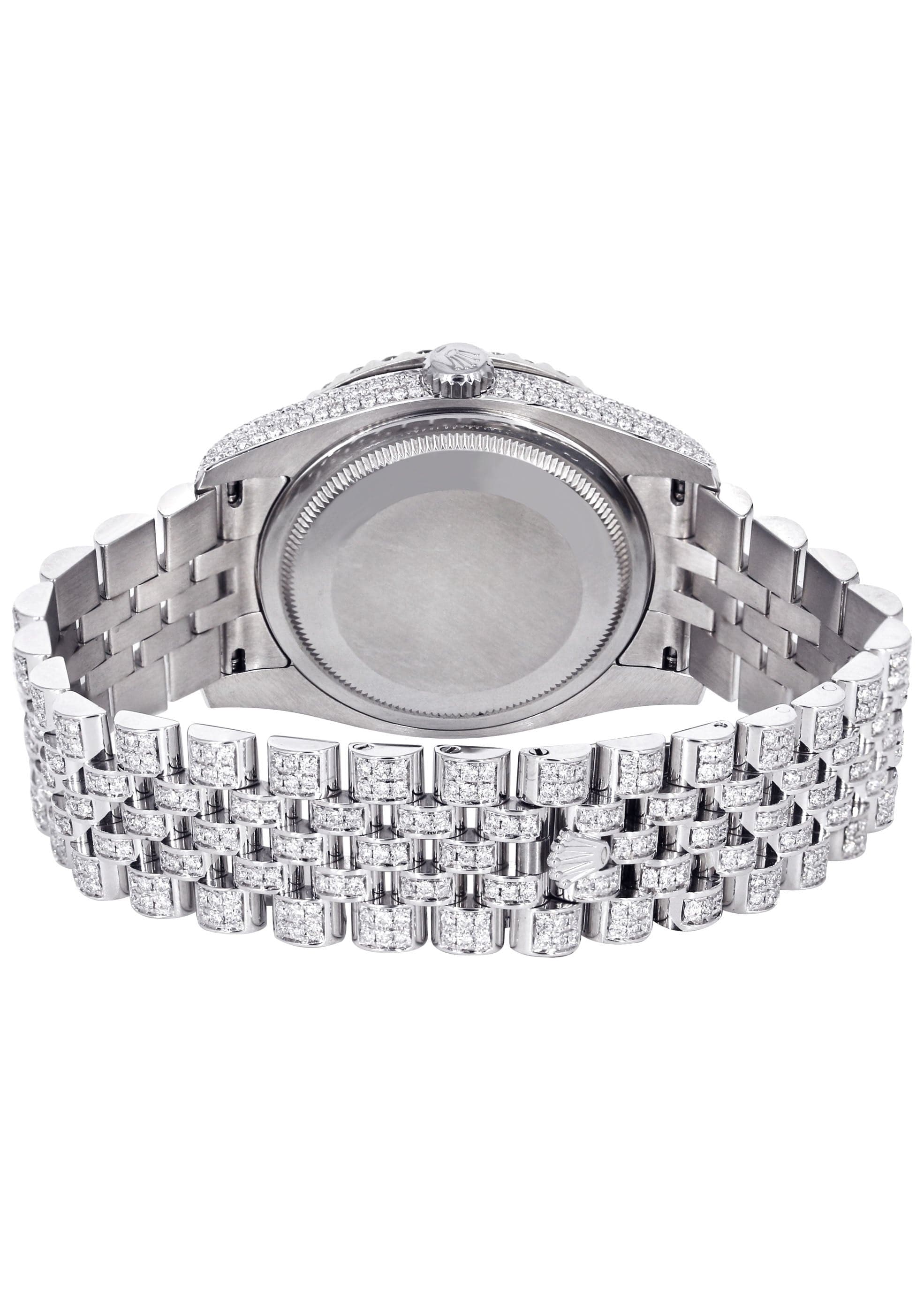 Iced Out Rolex Datejust 36 MM | Stainless Steel | 16.5 Carats of Diamonds | Light Blue Diamond Dial | Jubilee Band | Model 116200 - Image 5