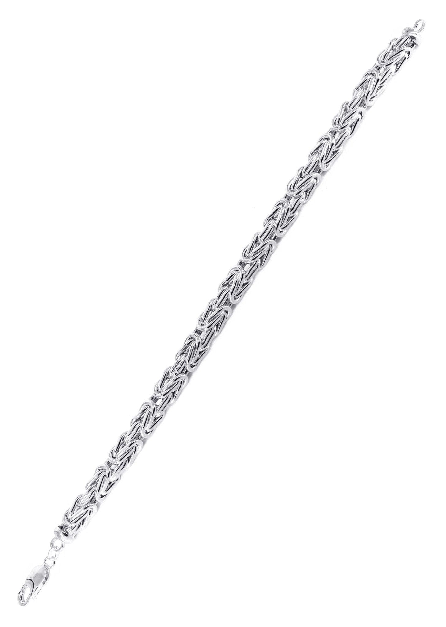 Italian Womens Byzantine Bracelet 10K/14K White Gold - Image 3