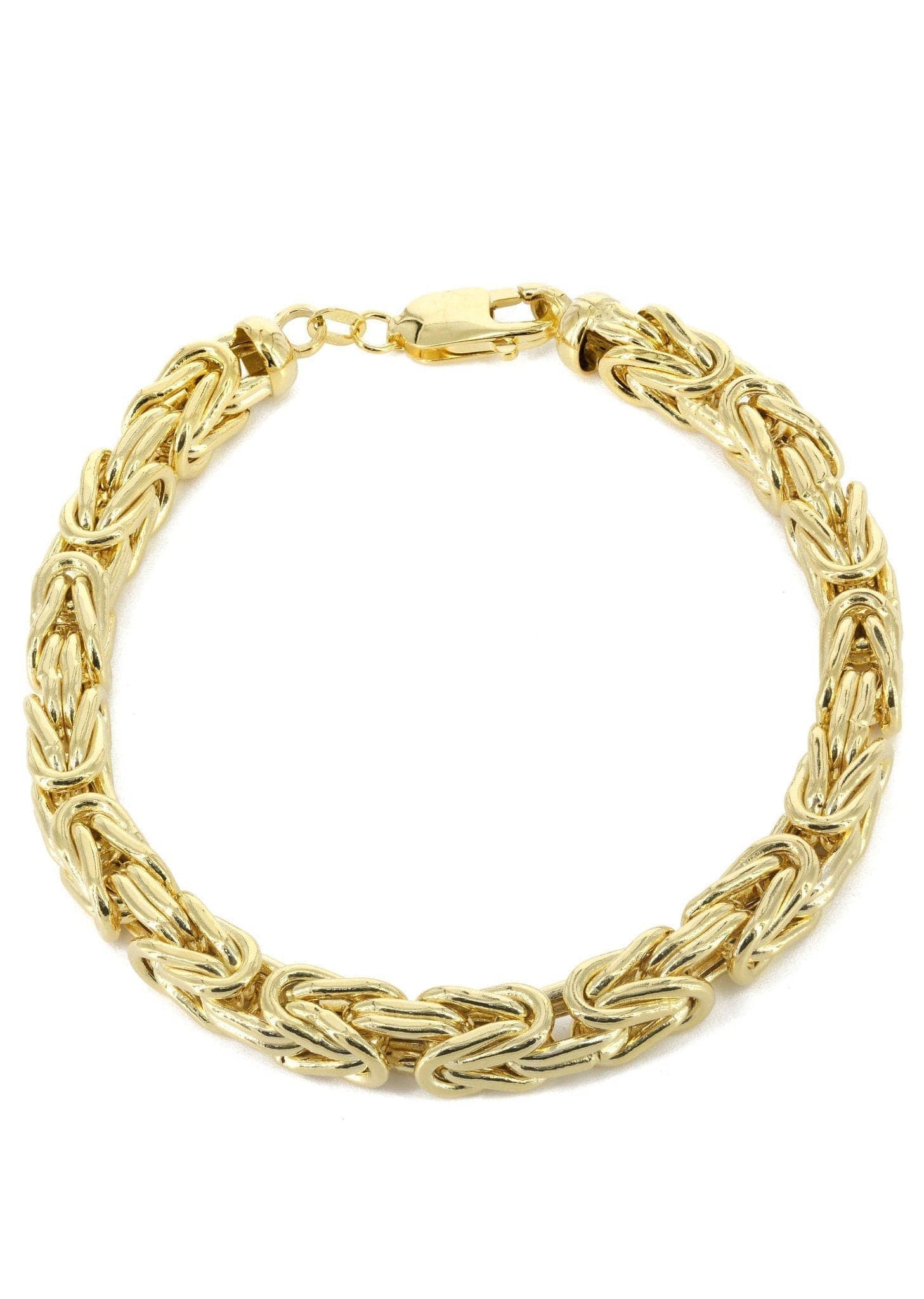 Italian Womens Byzantine Bracelet 10K/14K Yellow Gold