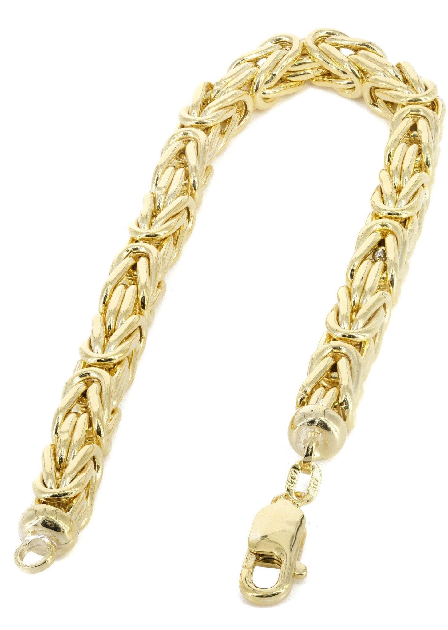 Italian Womens Byzantine Bracelet 10K/14K Yellow Gold - Image 2