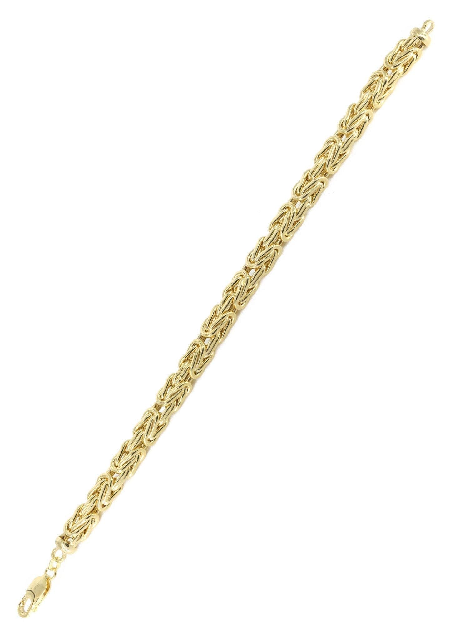 Italian Womens Byzantine Bracelet 10K/14K Yellow Gold - Image 3