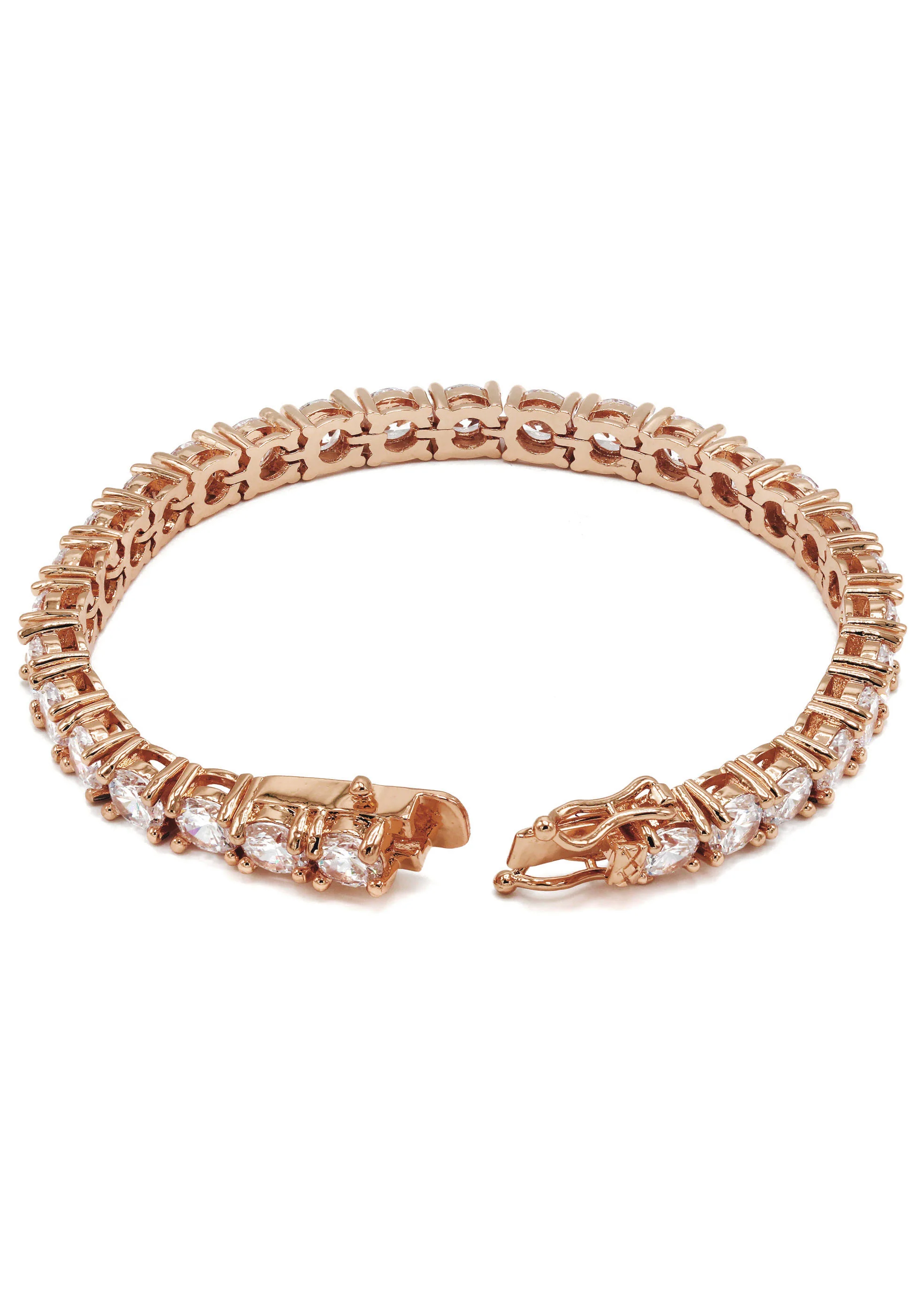 Lab Grown Diamond Tennis Bracelet - 14K Rose Gold - Image 2