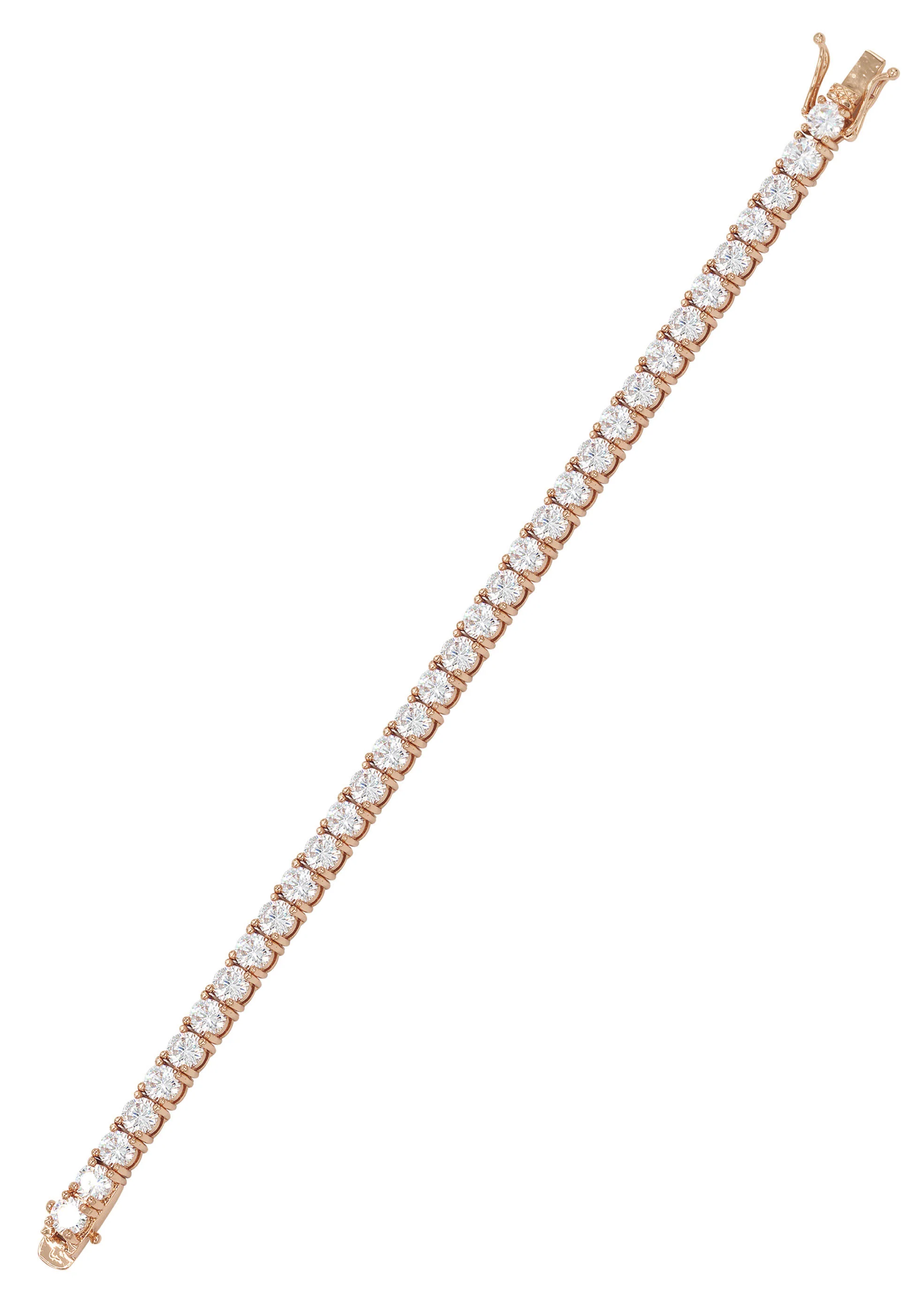 Lab Grown Diamond Tennis Bracelet - 14K Rose Gold - Image 4