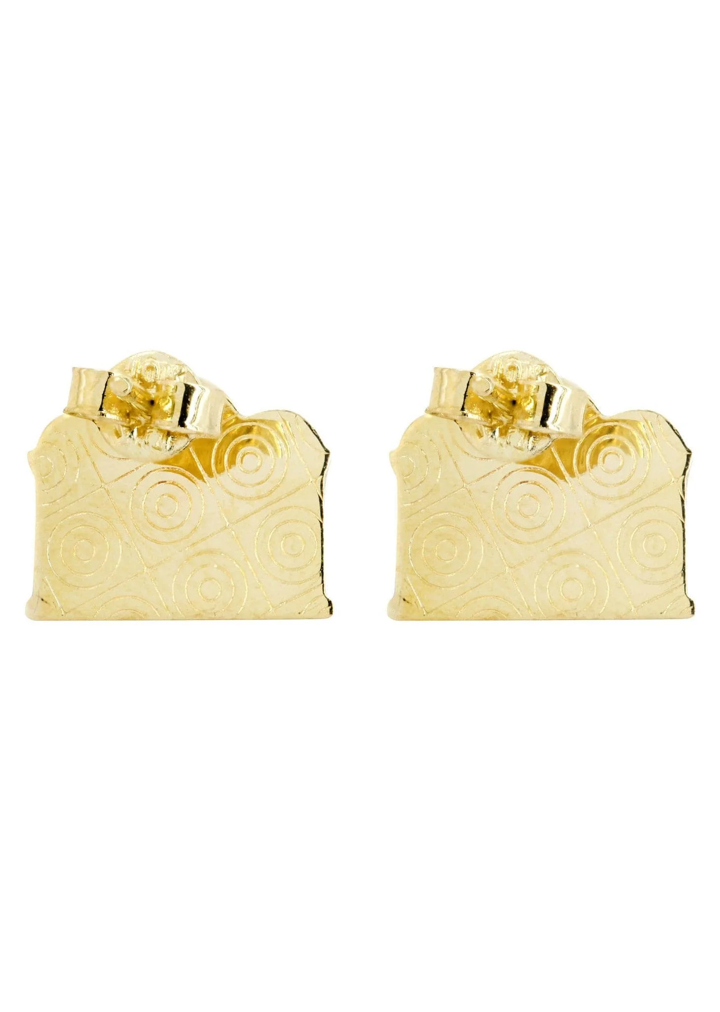Last Supper 10K Yellow Gold Studs | Appx. Diameter 0.5 Inches - Image 2