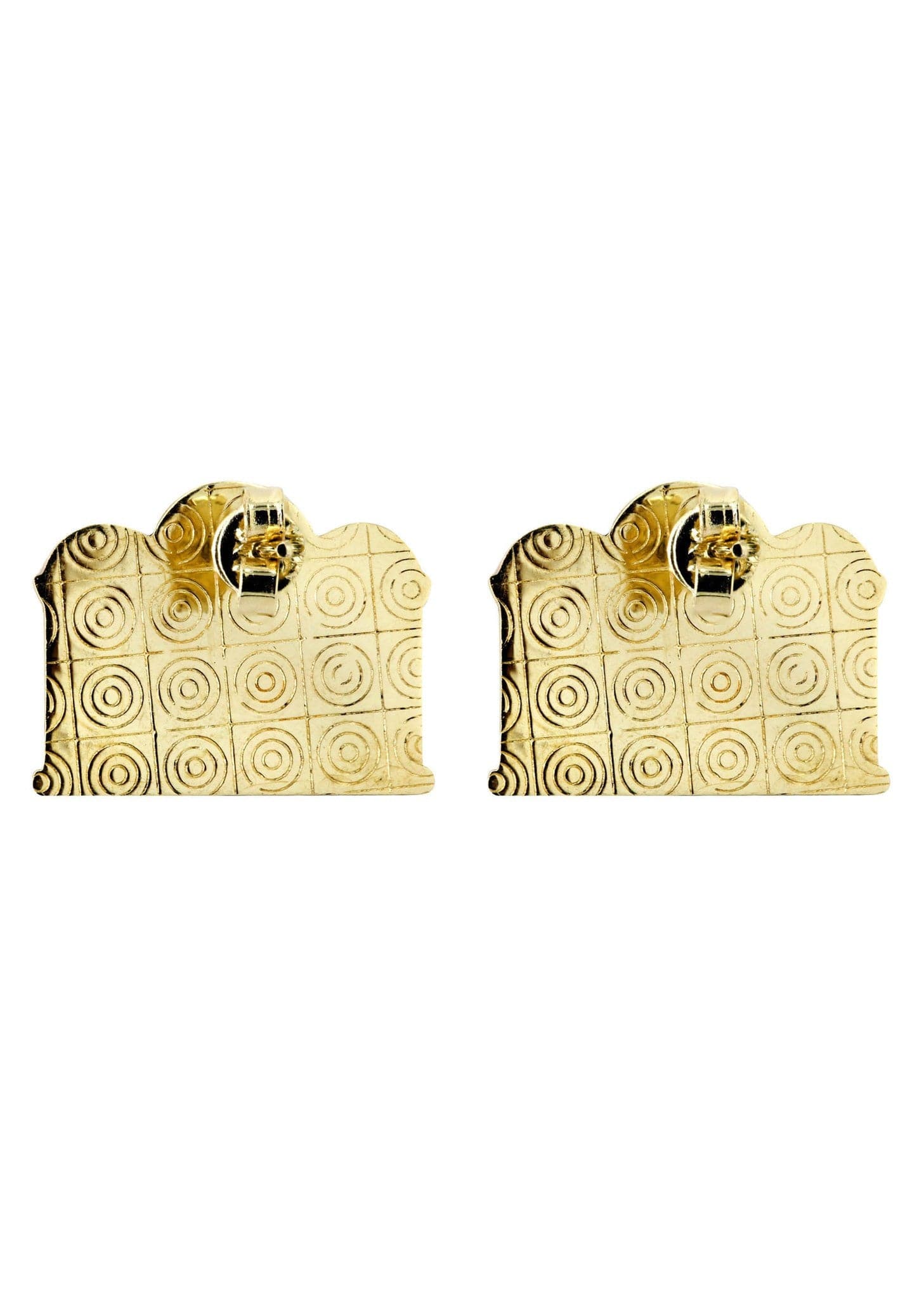 Last Supper 10K Yellow Gold Studs | Appx. Diameter 0.75 Inches - Image 2