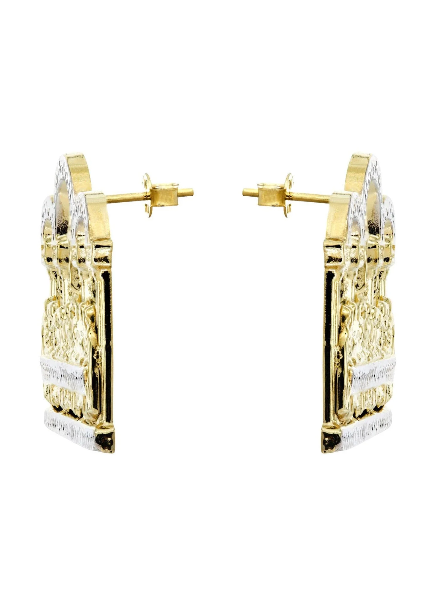 Last Supper 10K Yellow Gold Studs | Appx. Diameter 1.4 Inches - Image 2