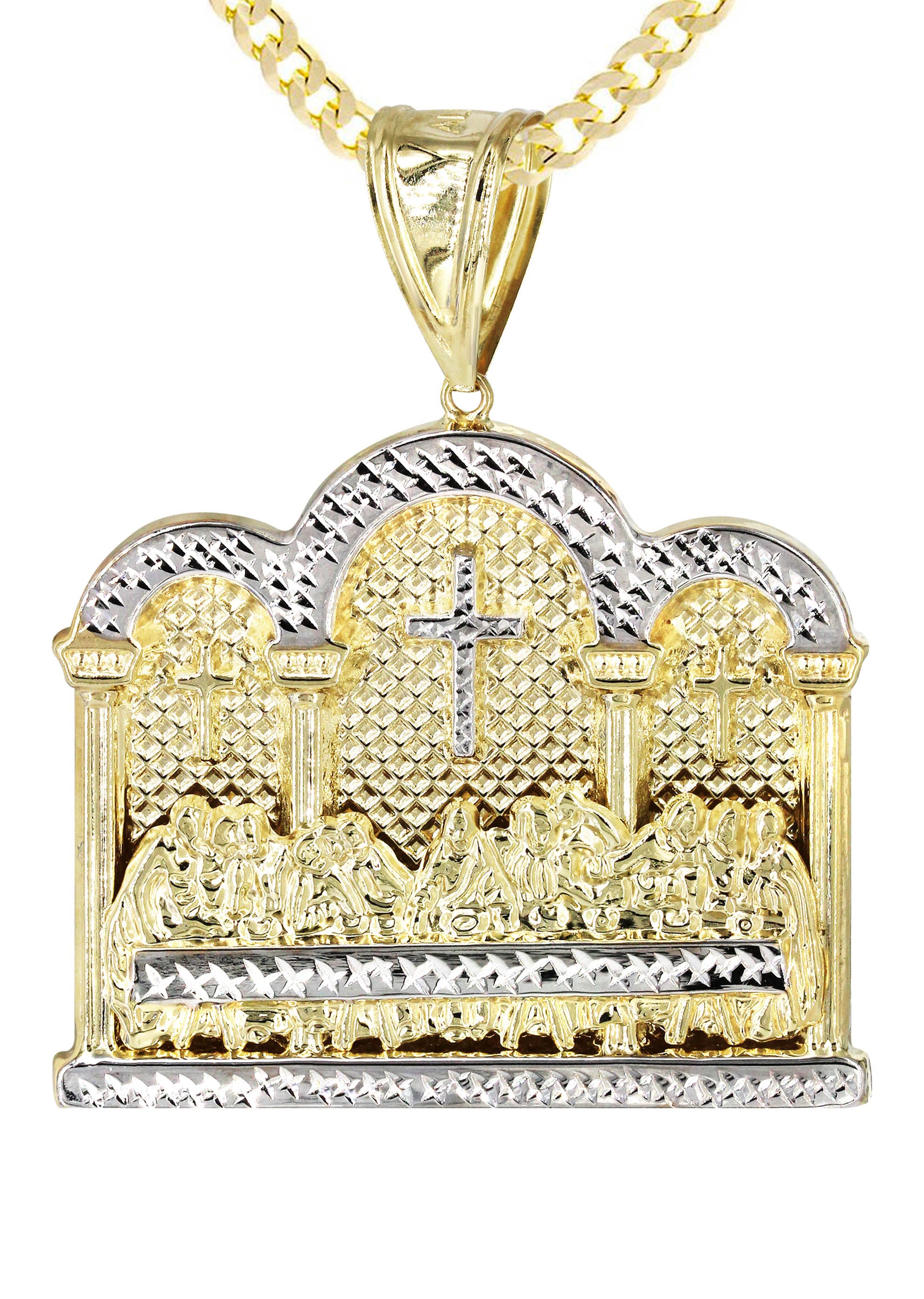 10K Yellow Gold Last Supper Necklace | Appx 25.1 Grams - Image 2
