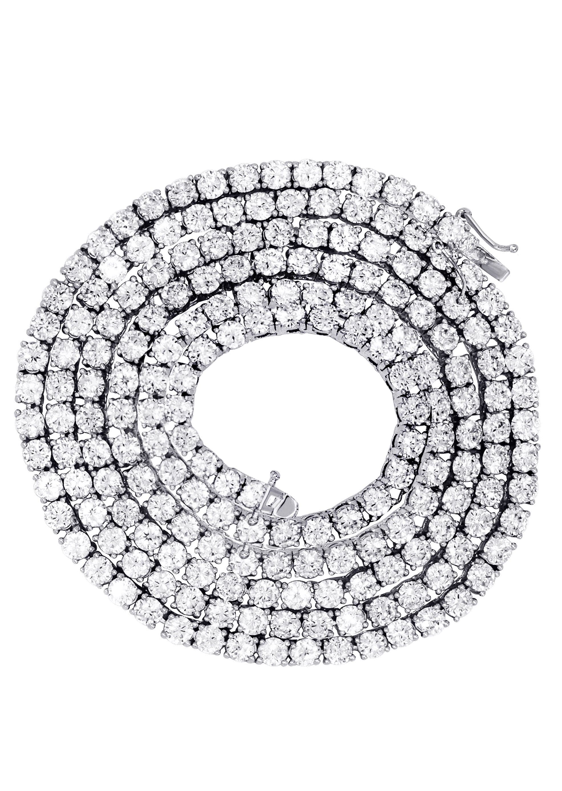 Layered Diamond White Tennis Chain - Image 3