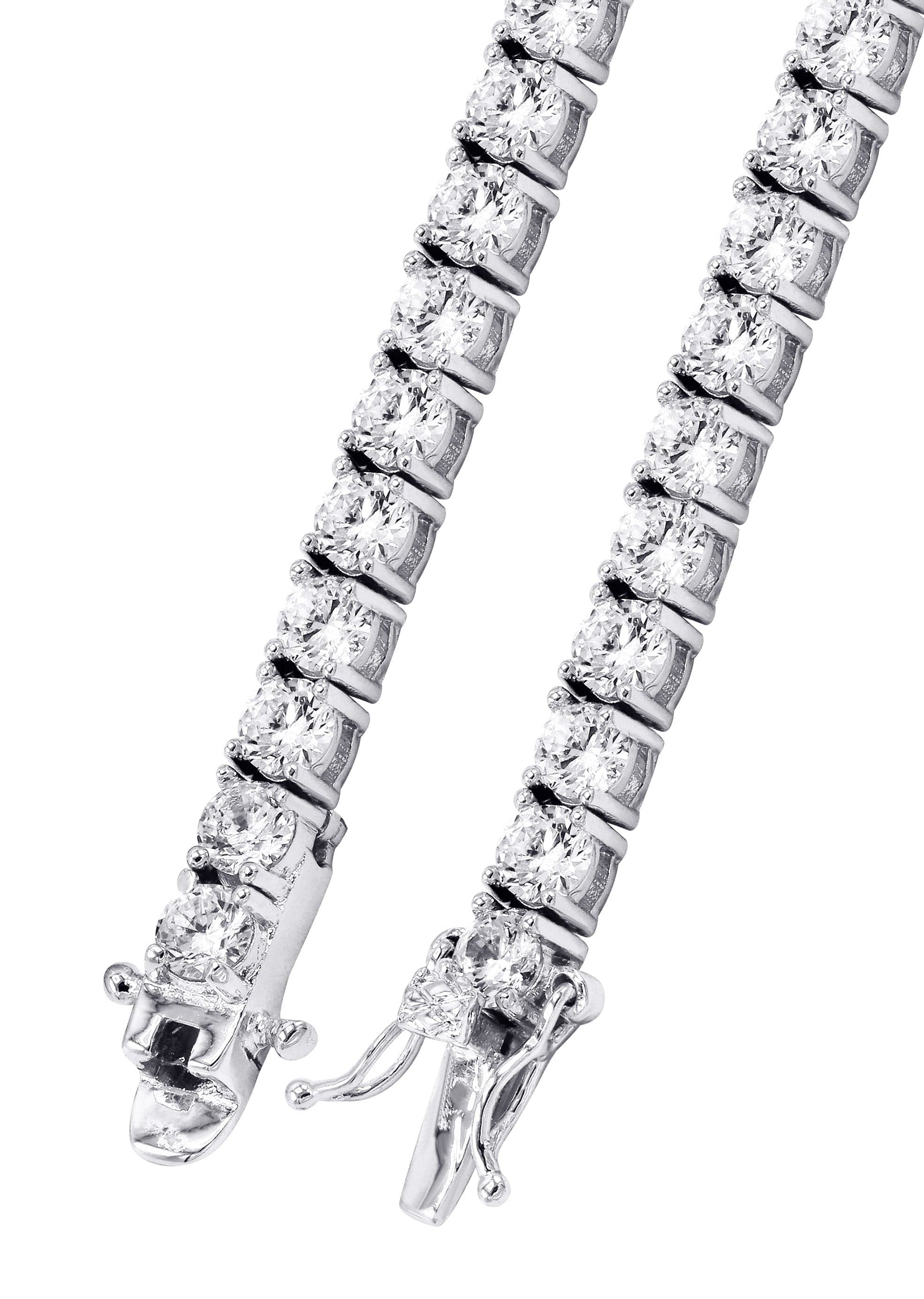 Layered Diamond White Tennis Chain - Image 5