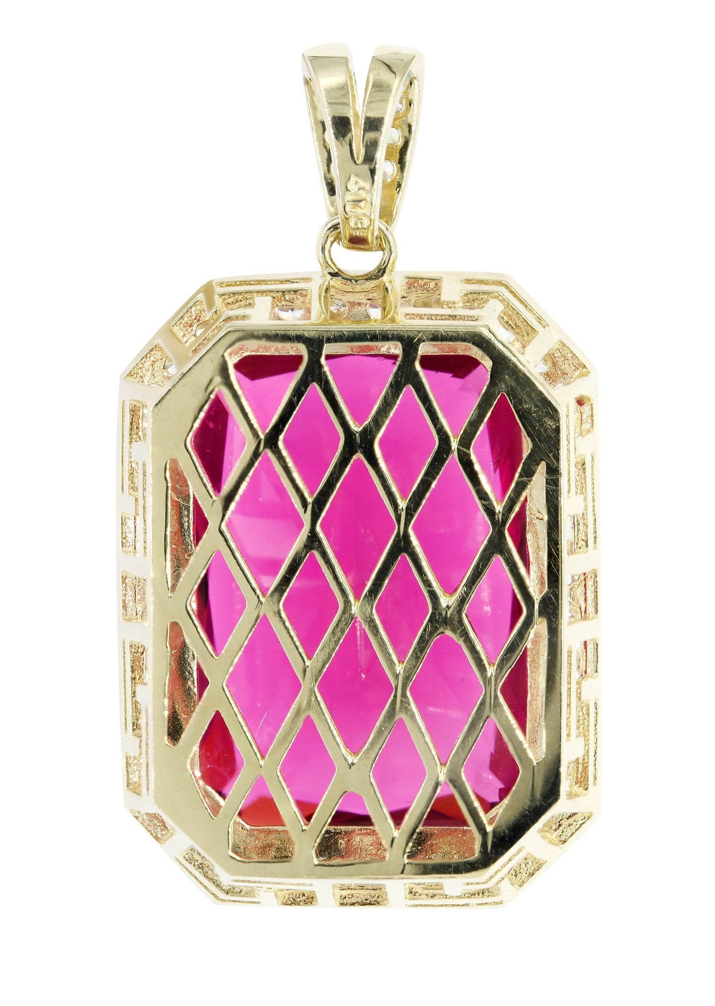 10K Gold Ruby Pendant  |  12.2 Grams - Image 3
