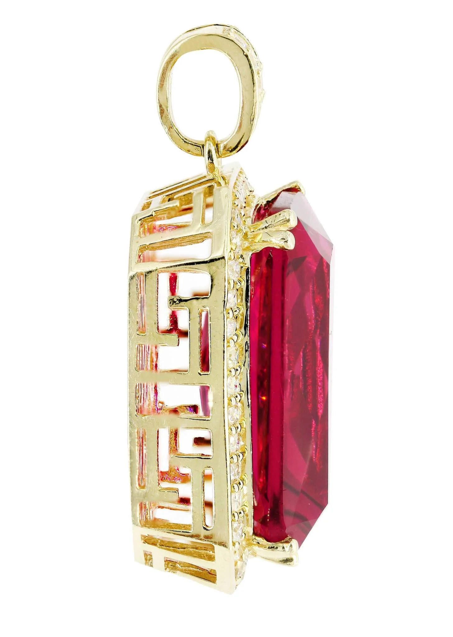 10K Gold Ruby Pendant  |  12.2 Grams - Image 4