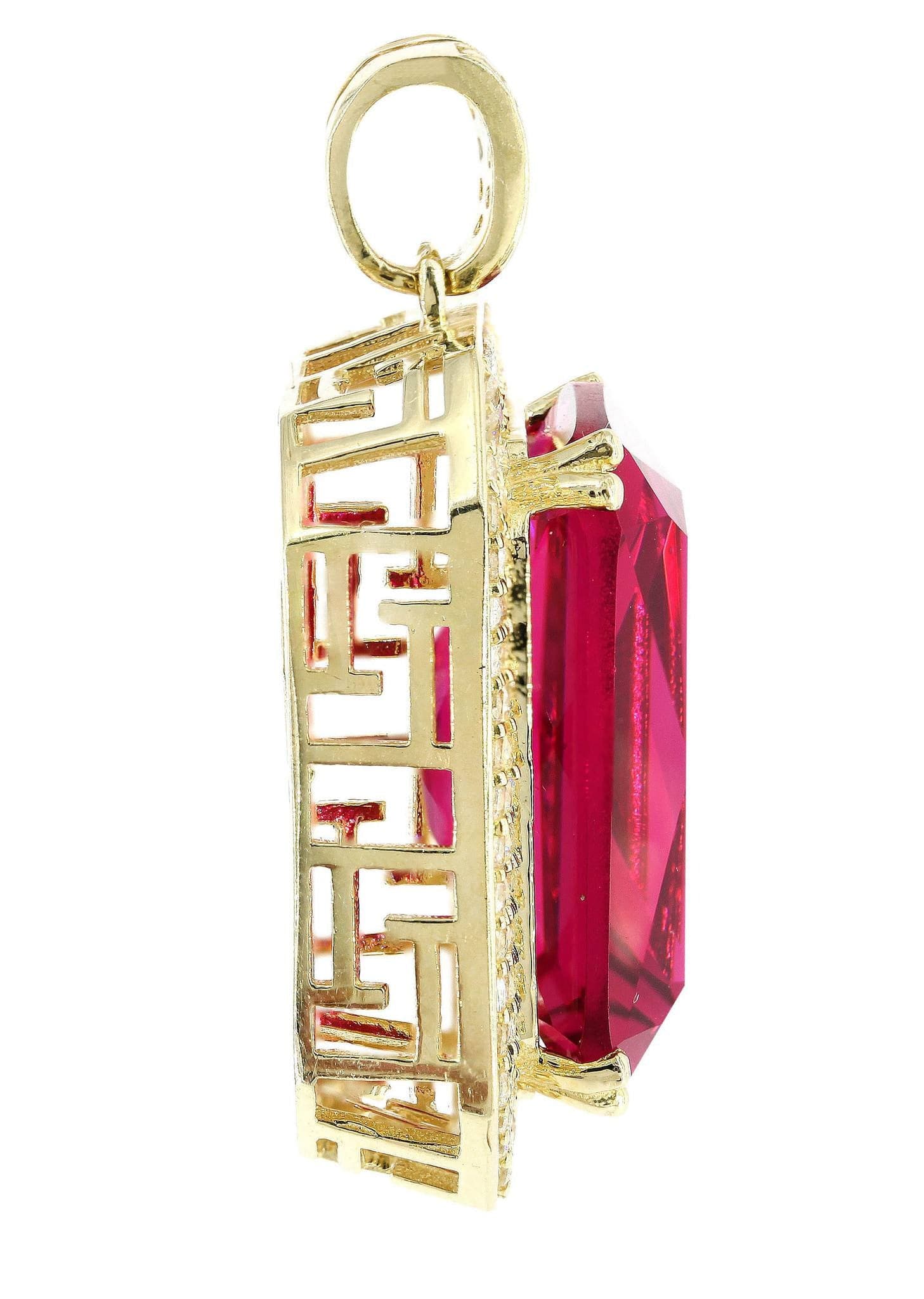10K Gold Ruby Pendant | 14.3 Grams - Image 4